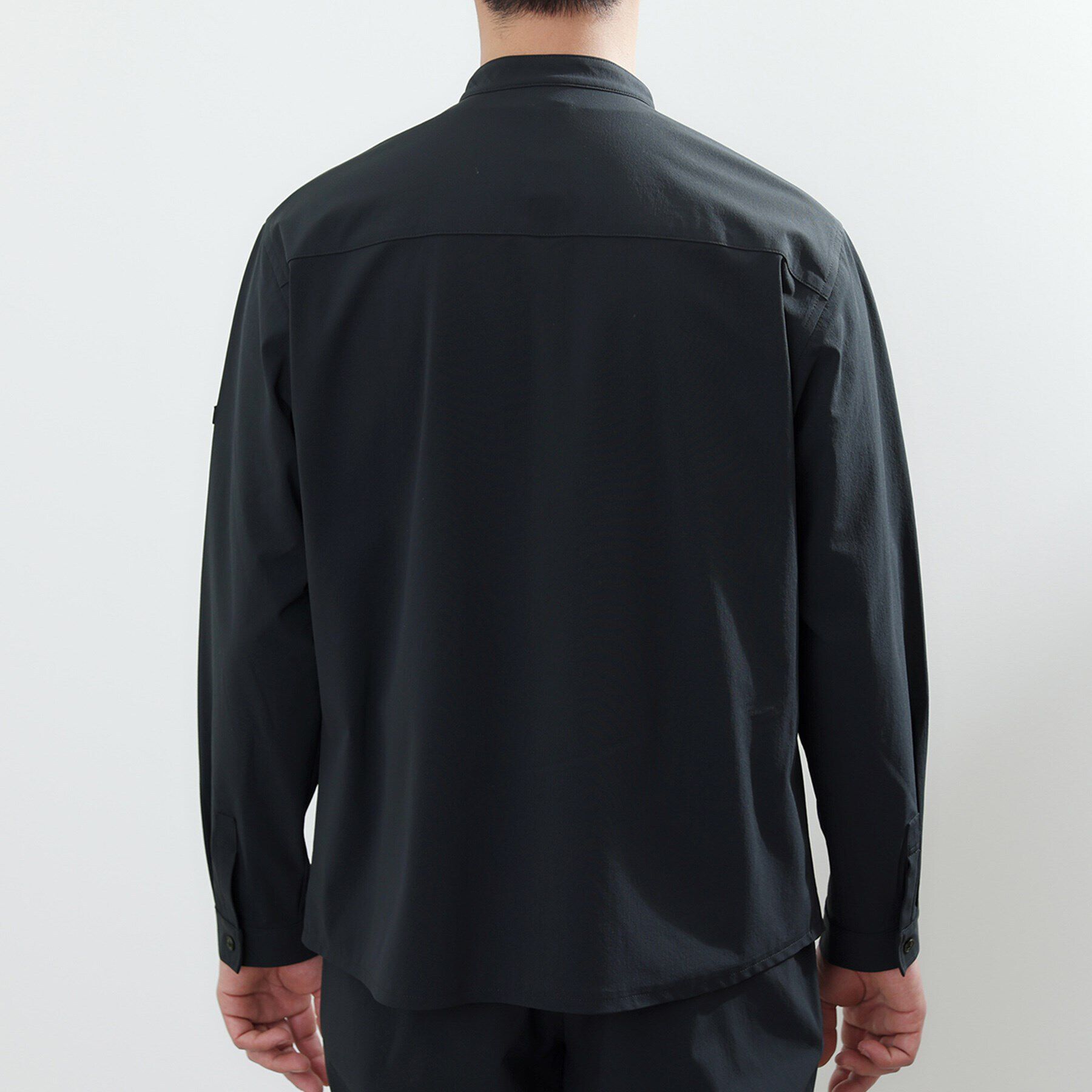 TAKEO KIKUCHI「【軽羽織】ハイストレッチ オープンバンドカラー シャツ」|シャツ・ブラウス|