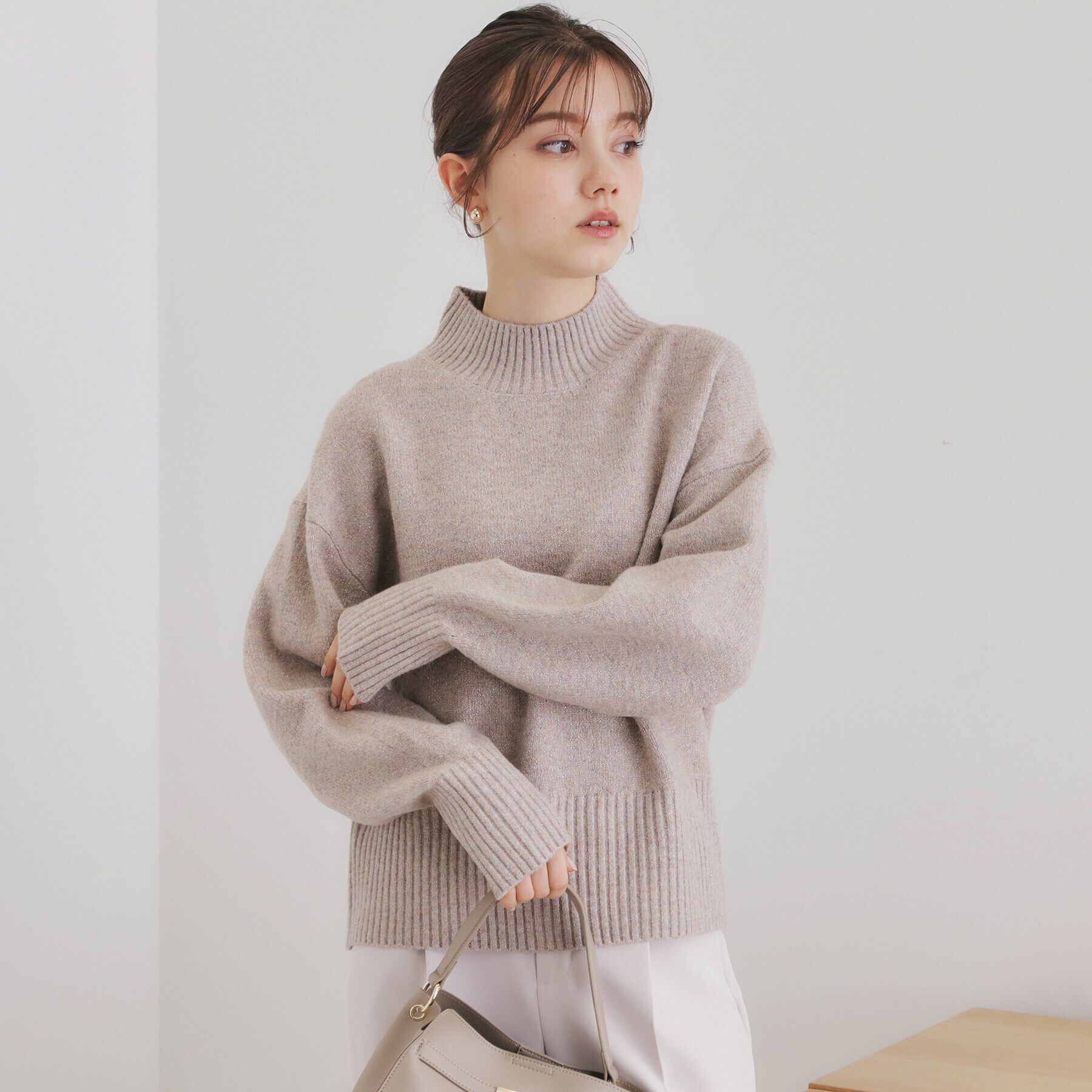 index「《5color/S-LLsize》ミックスカラーラメハイネックニット【洗濯機洗い可】」|ニット・セーター|