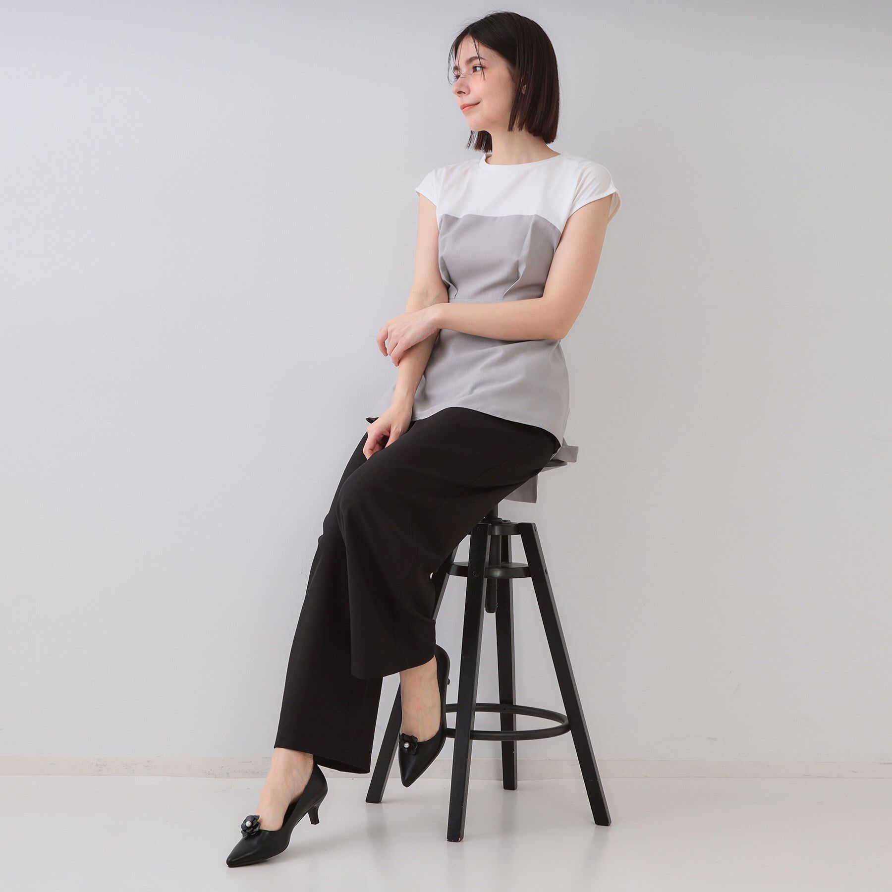 OPAQUE.CLIP「【2WAY／抗菌防臭加工】フラワークリップ付きパンプス」|パンプス|