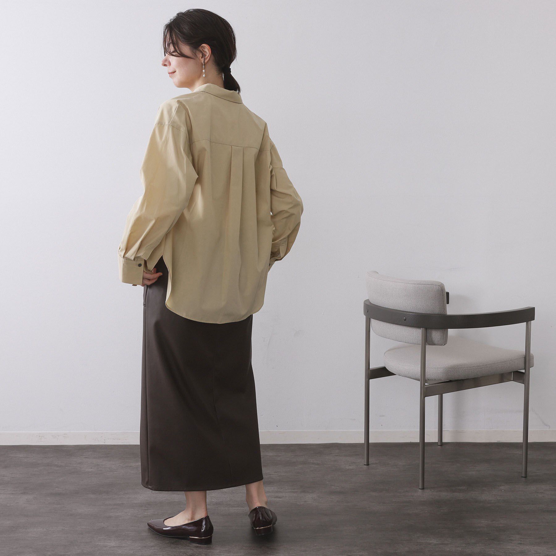 OPAQUE.CLIP「ポケット刺繍レギュラーカラーシャツ【洗濯機OK】」|シャツ・ブラウス|