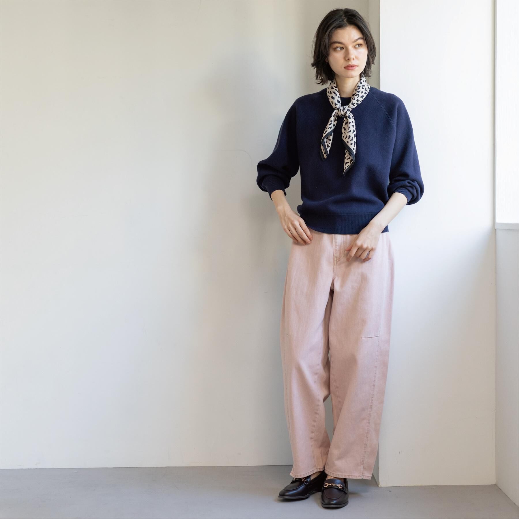 OPAQUE.CLIP「スウェットライクニット【洗濯機OK】」|ニット・セーター|