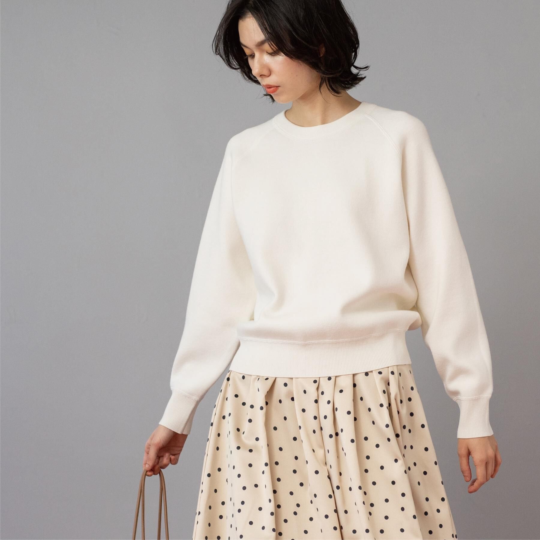 OPAQUE.CLIP「スウェットライクニット【洗濯機OK】」|ニット・セーター|