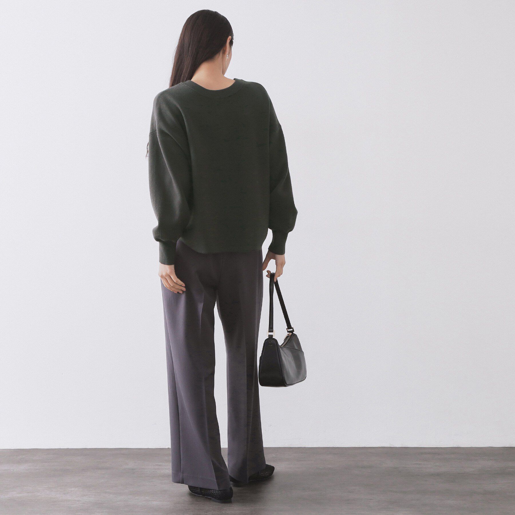 OPAQUE.CLIP「ヘンリーネックニット／前後2WAY【洗濯機OK】」|ニット・セーター|