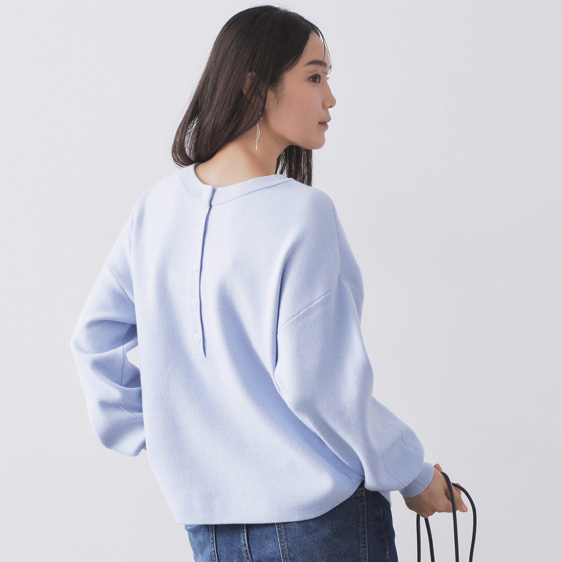 OPAQUE.CLIP「ヘンリーネックニット／前後2WAY【洗濯機OK】」|ニット・セーター|