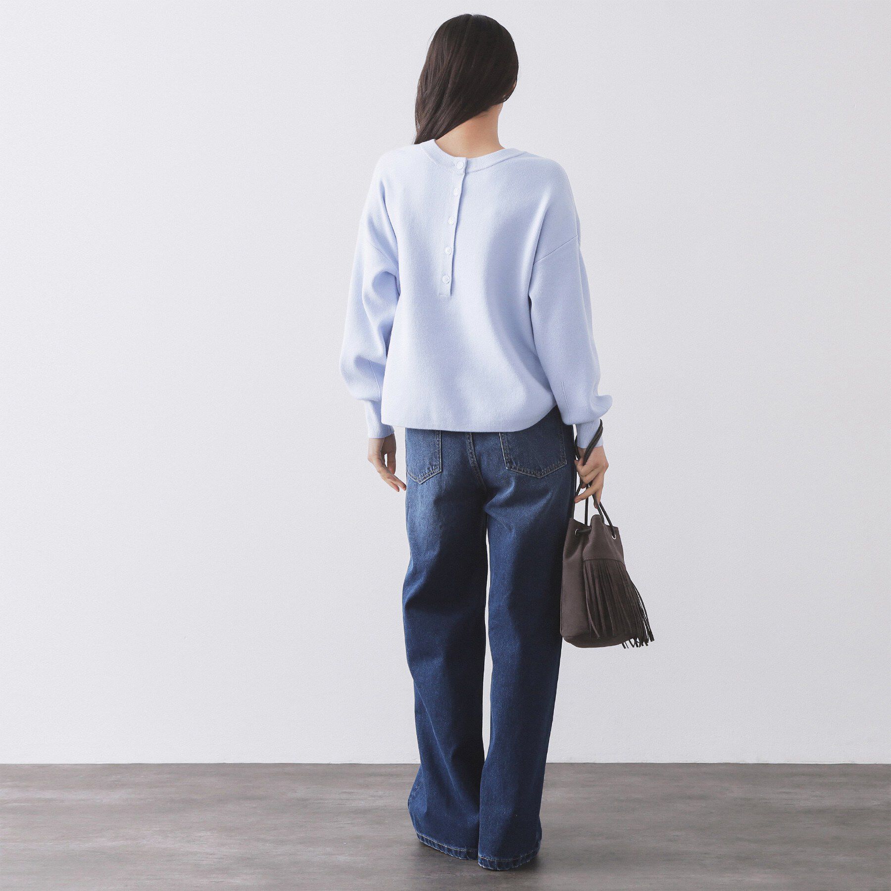 OPAQUE.CLIP「ヘンリーネックニット／前後2WAY【洗濯機OK】」|ニット・セーター|