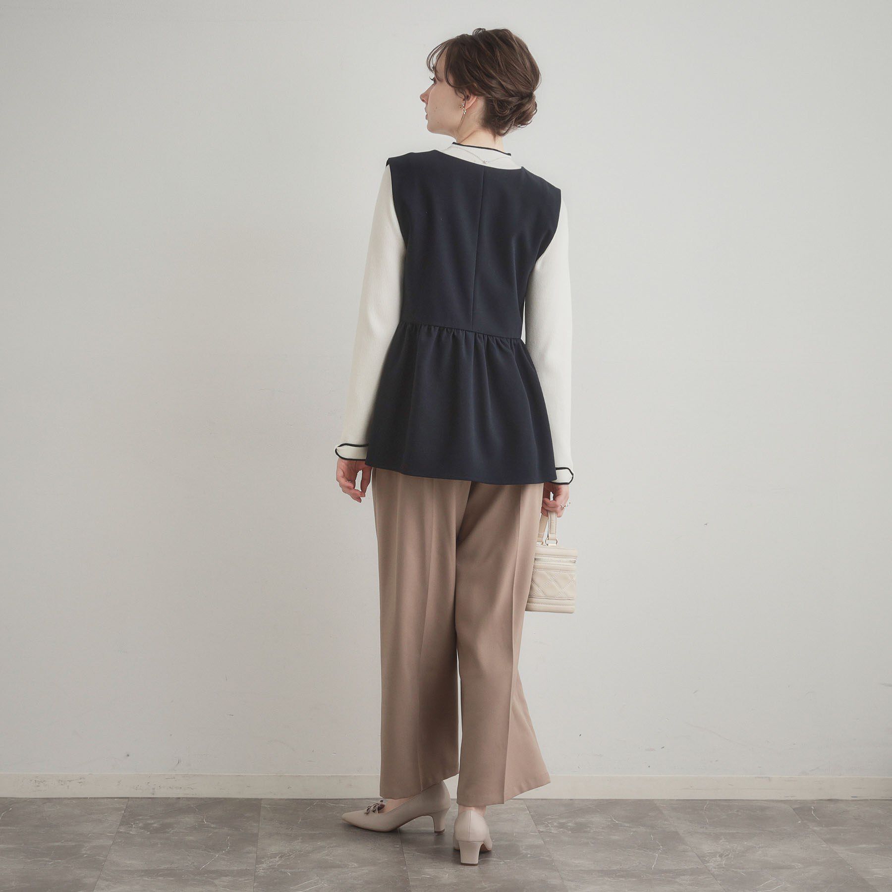 Couture broach「【ハレの日・通勤】TRダブルクロスジレ」|ベスト・ジレ|