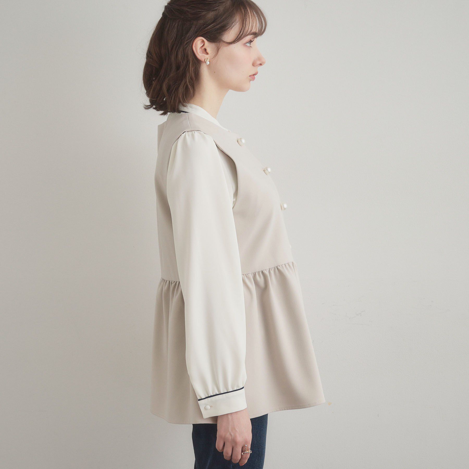 Couture broach「【ハレの日・通勤】TRダブルクロスジレ」|ベスト・ジレ|