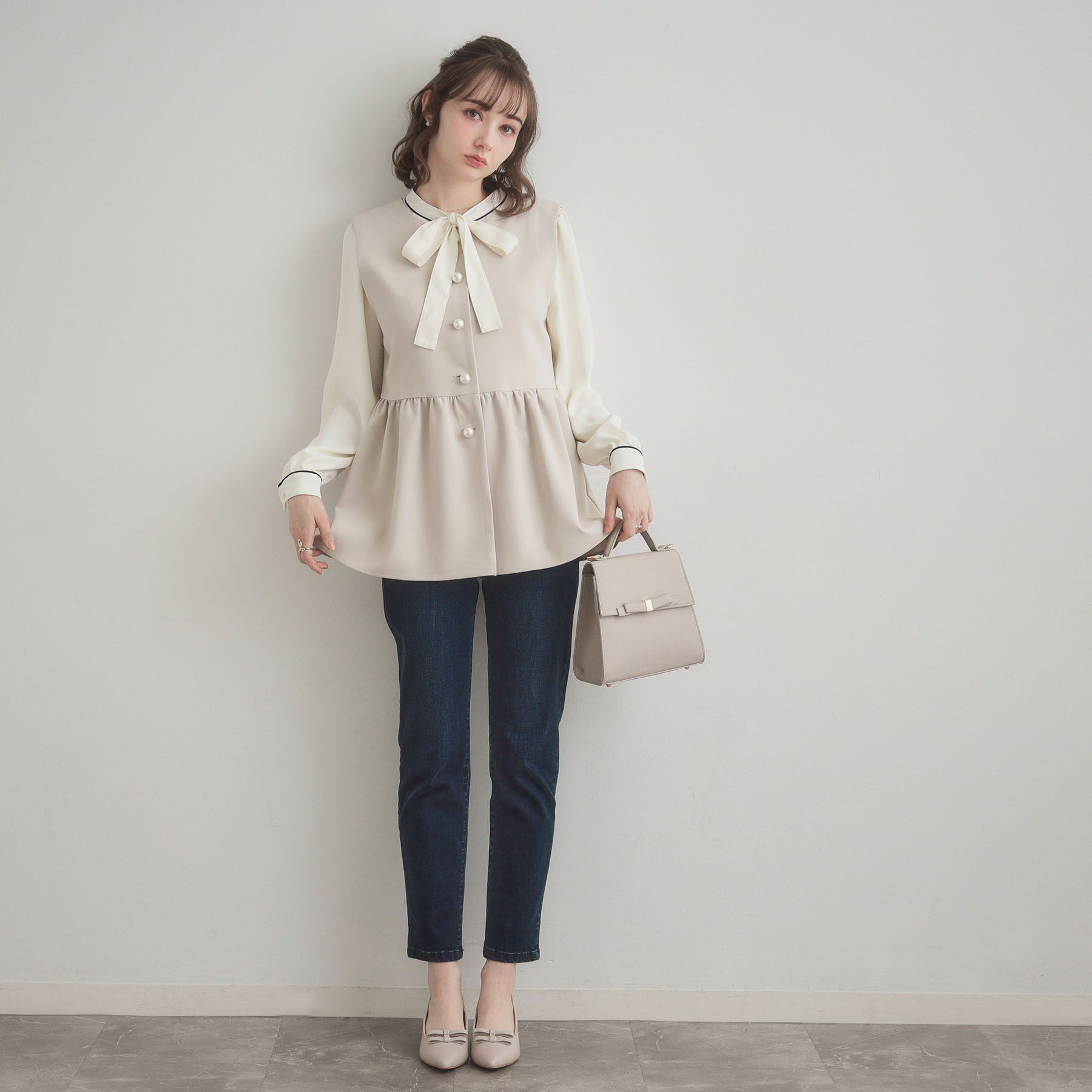 Couture broach「【ハレの日・通勤】TRダブルクロスジレ」|ベスト・ジレ|