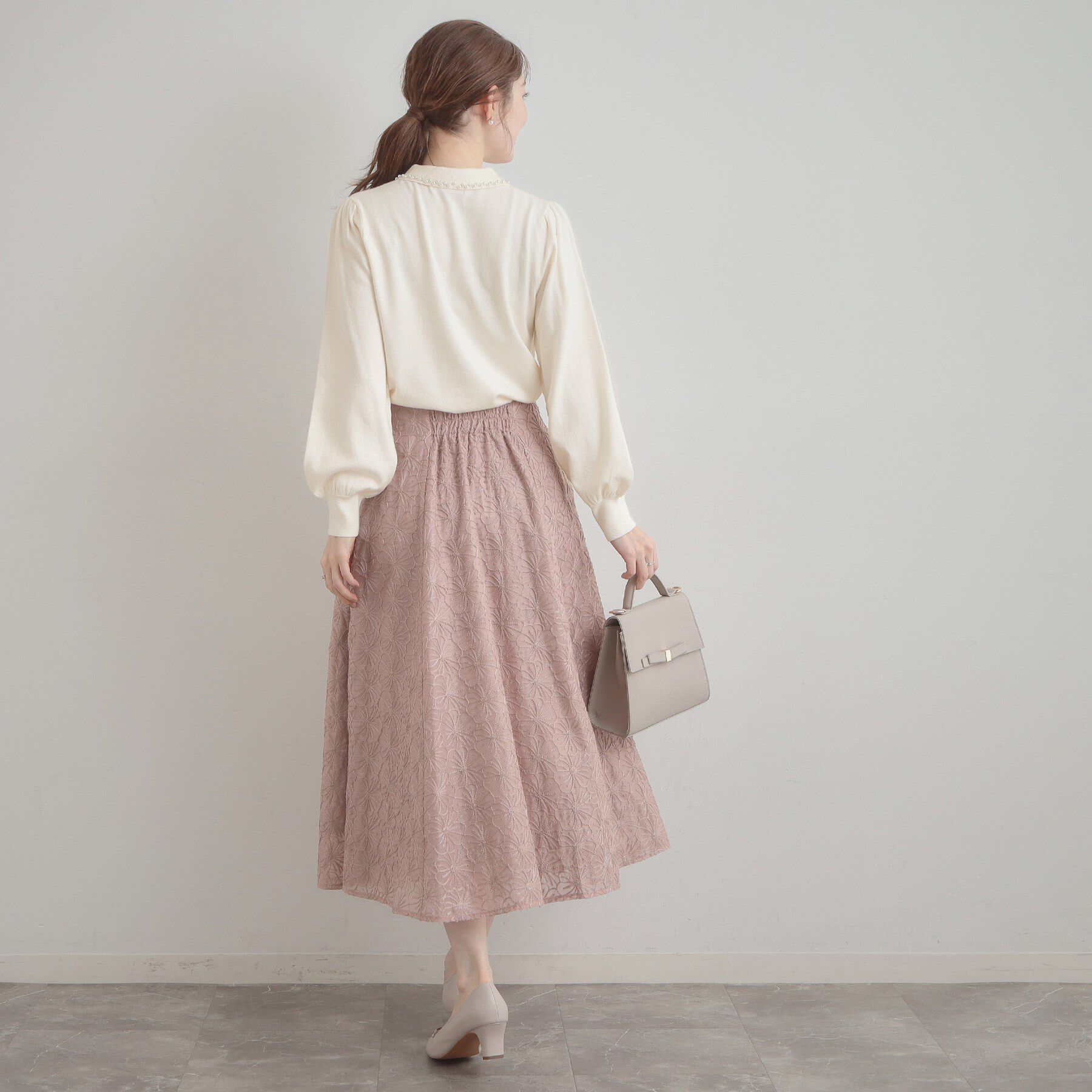 Couture broach「【洗える・着映え】パール調衿ニット」|ニット・セーター|