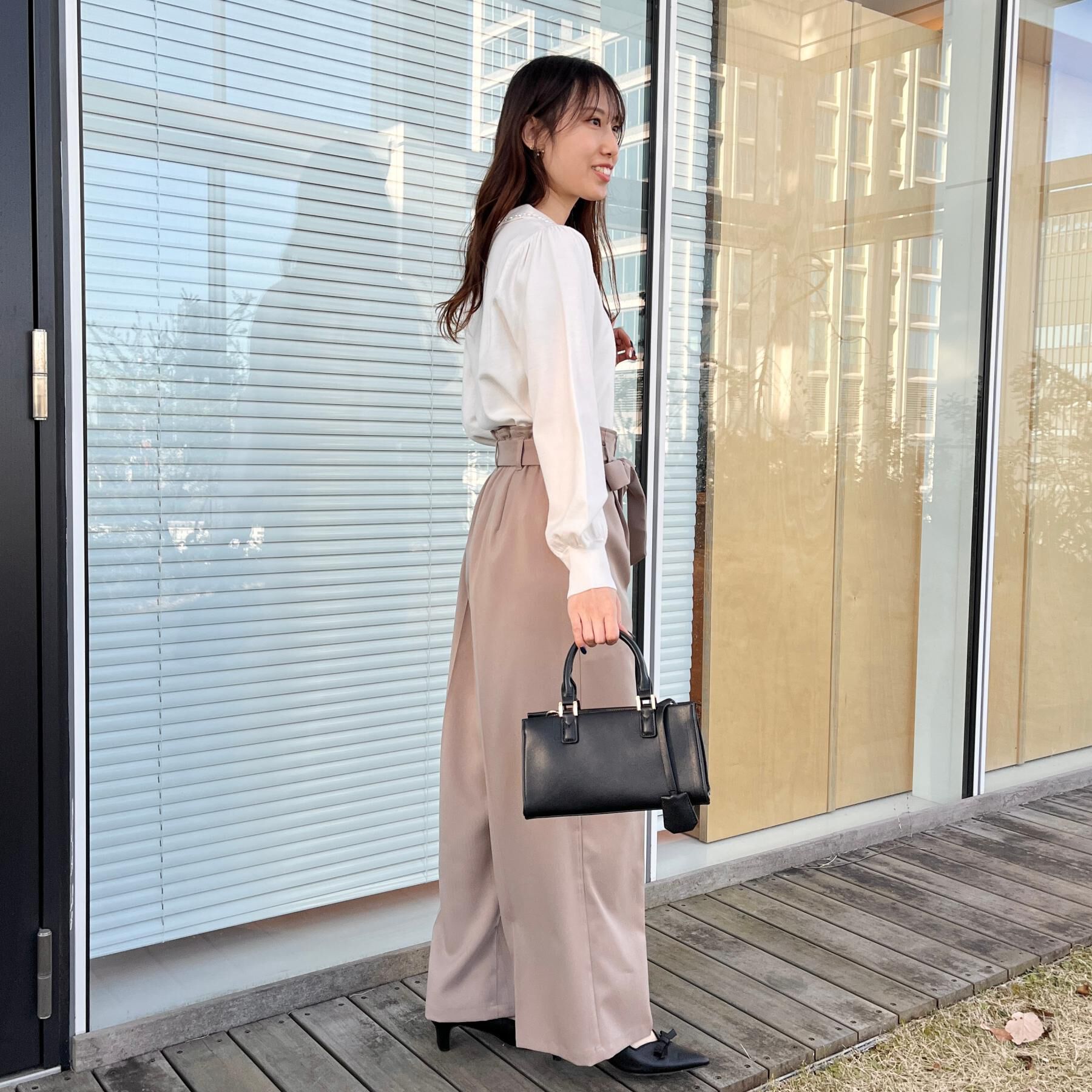 Couture broach「【洗える・着映え】パール調衿ニット」|ニット・セーター|