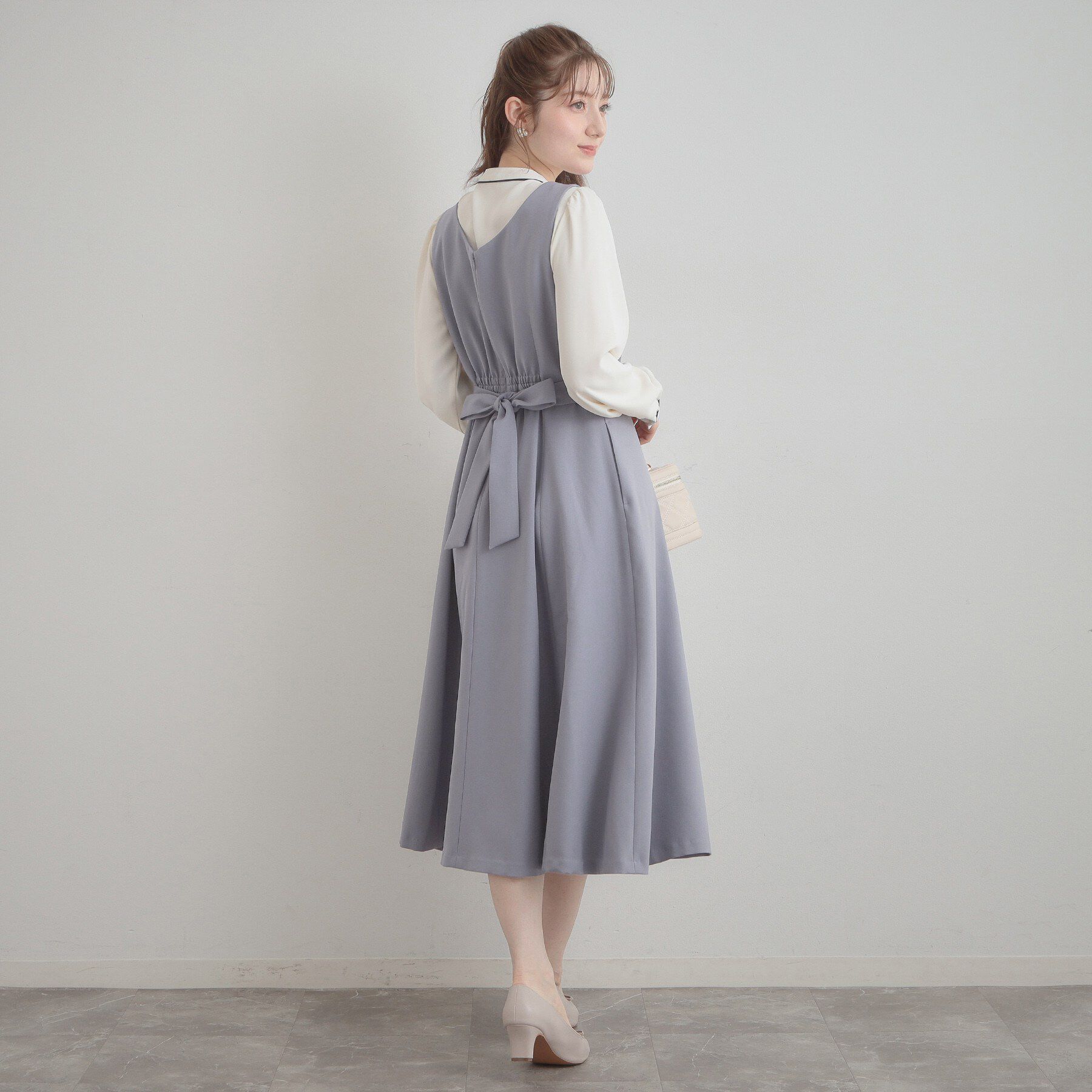 Couture broach「【洗える・ハレの日・通勤】ハートネック フレアージャンスカ」|ワンピース|