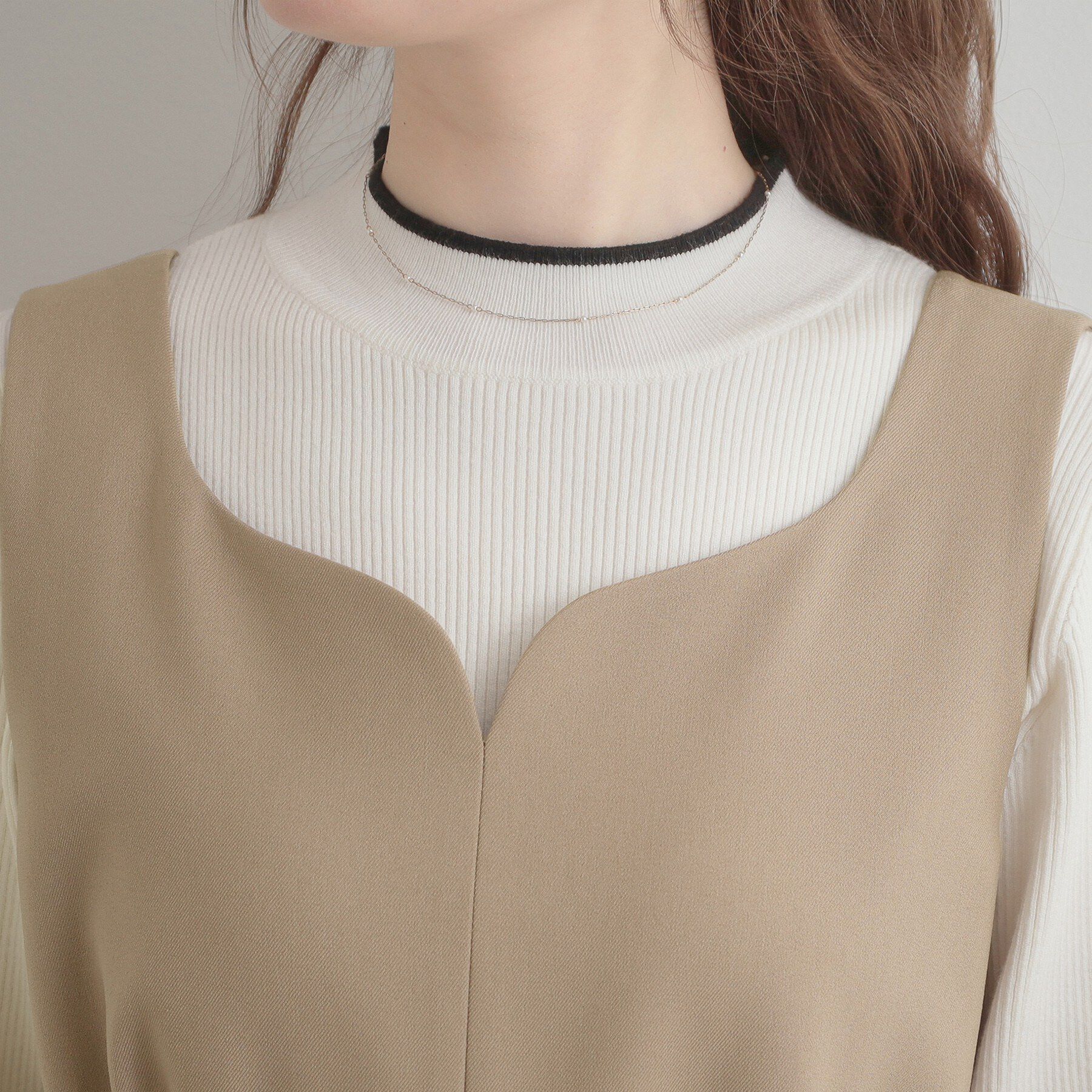 Couture broach「【洗える・ハレの日・通勤】ハートネック フレアージャンスカ」|ワンピース|