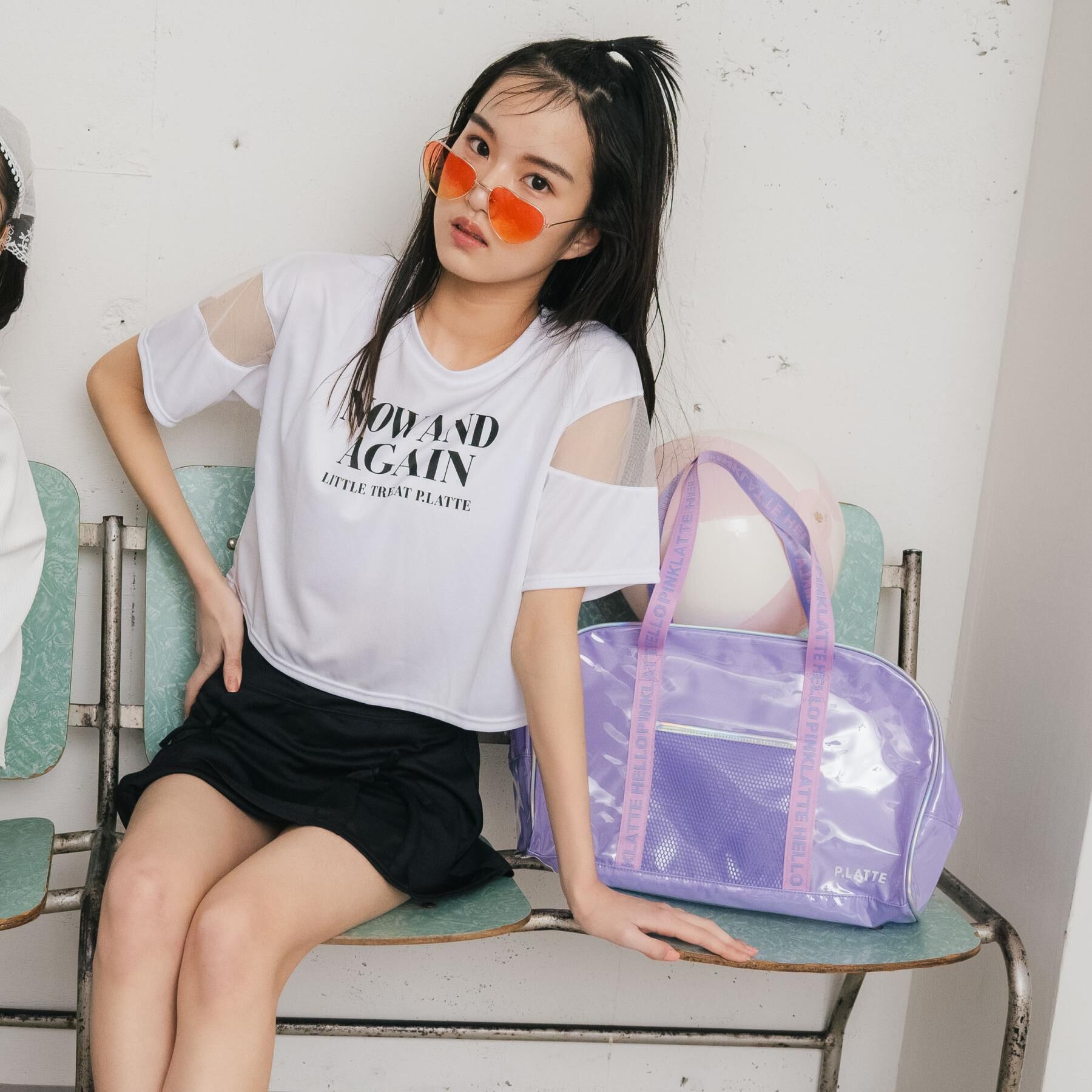 PINK-latte「袖スリットT付タンキニ4点セット」|その他|