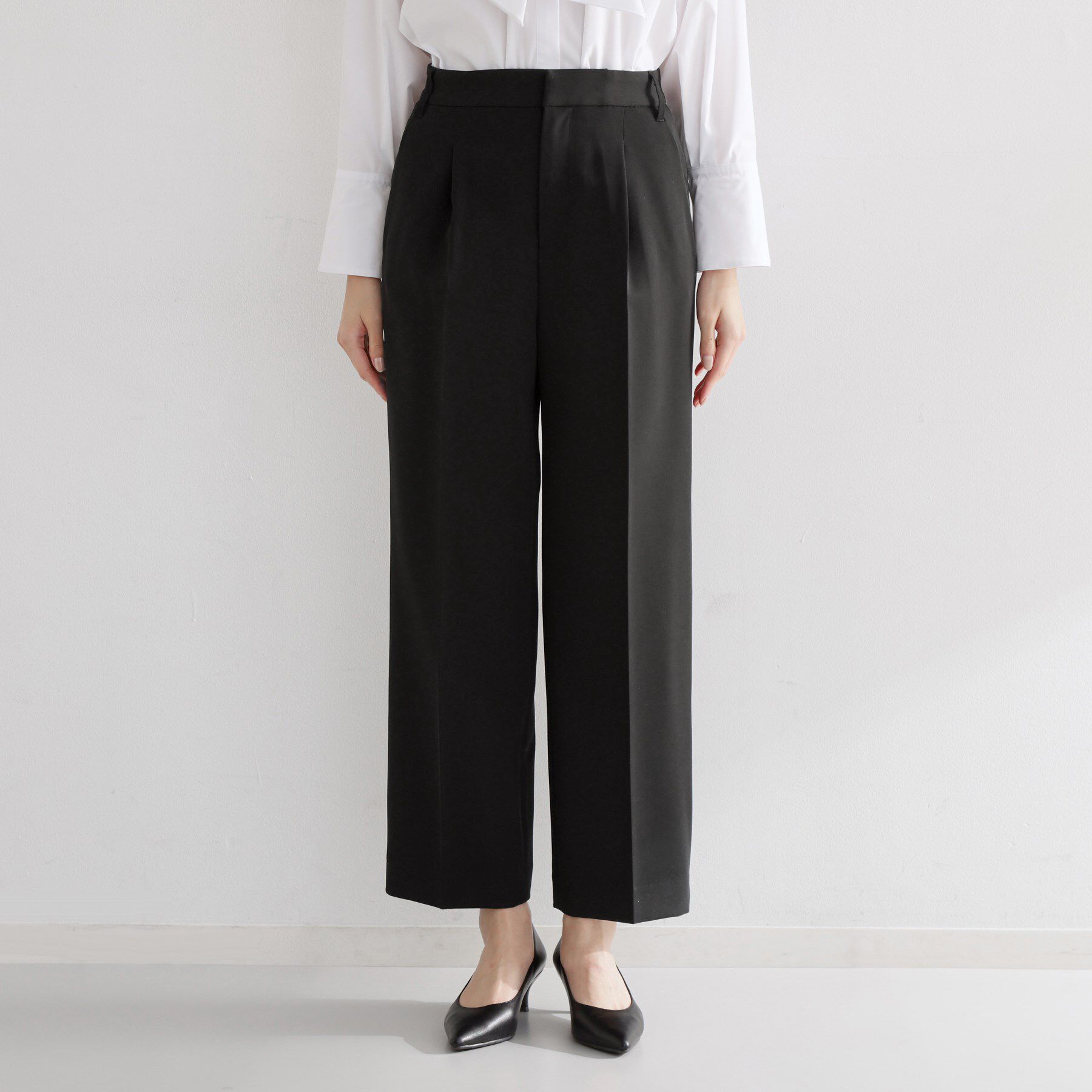 THE SHOP TK「【通勤・セレモニー】ダブルクロスワイドパンツ/セットアップ可」|その他|