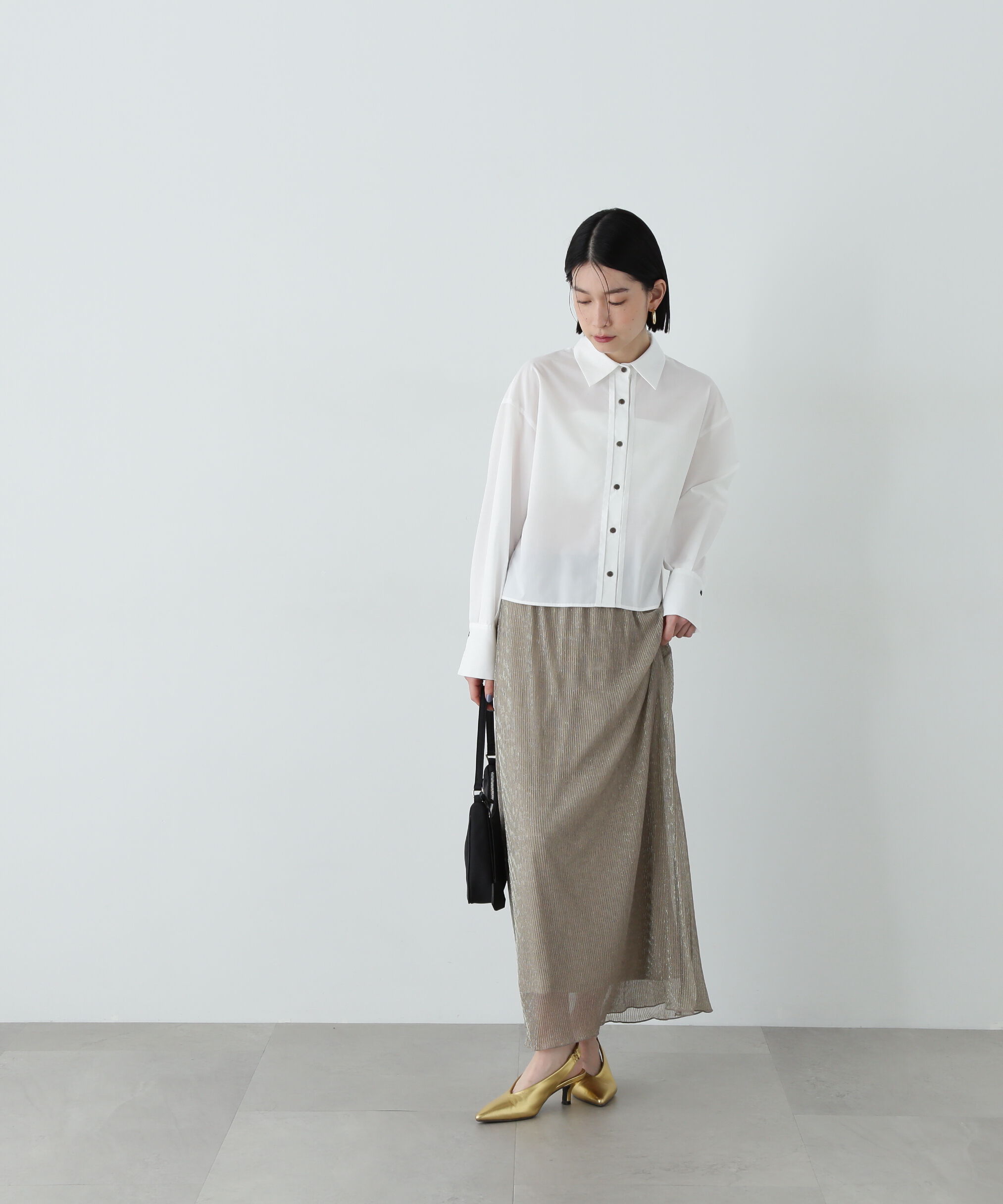  「バックプリーツショートシャツ」|シャツ・ブラウス|