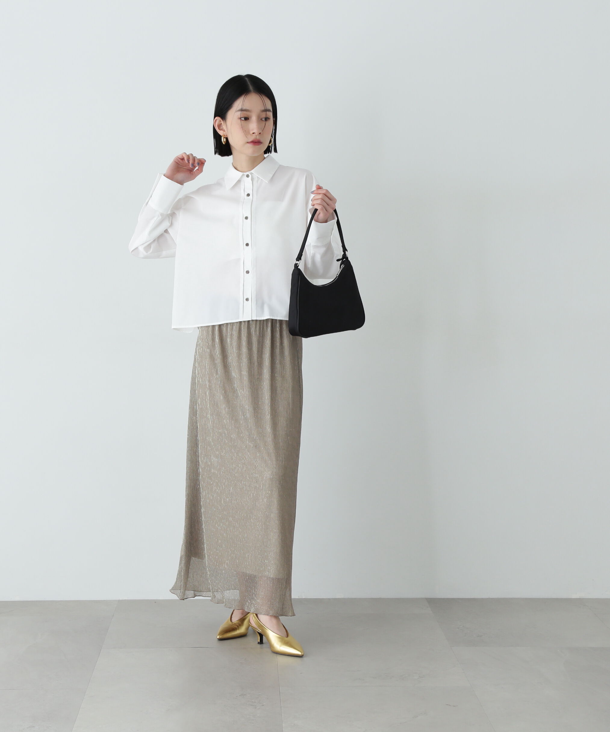  「バックプリーツショートシャツ」|シャツ・ブラウス|