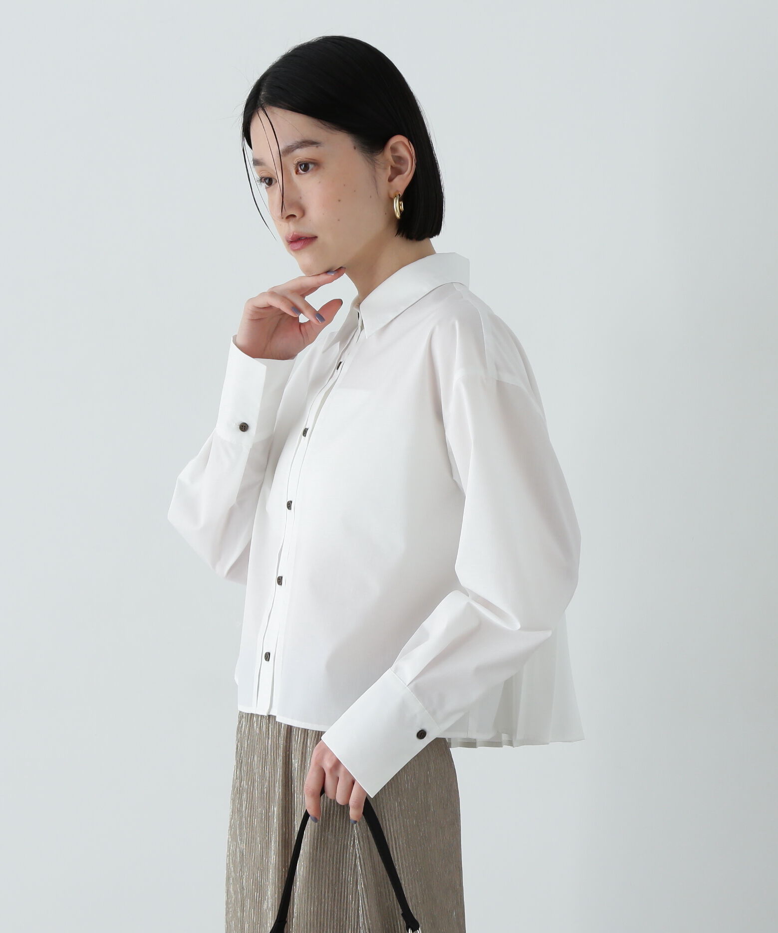  「バックプリーツショートシャツ」|シャツ・ブラウス|