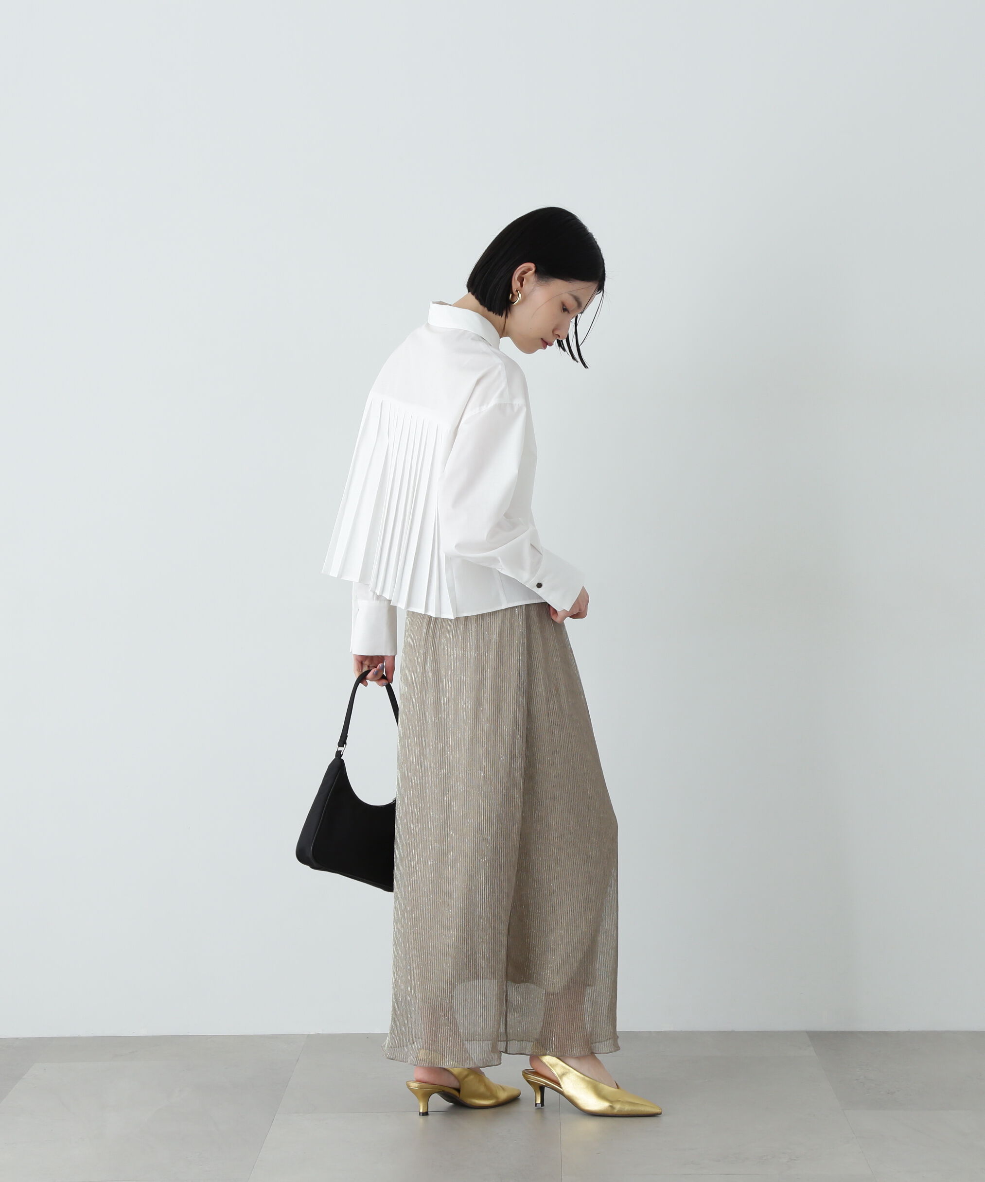  「バックプリーツショートシャツ」|シャツ・ブラウス|