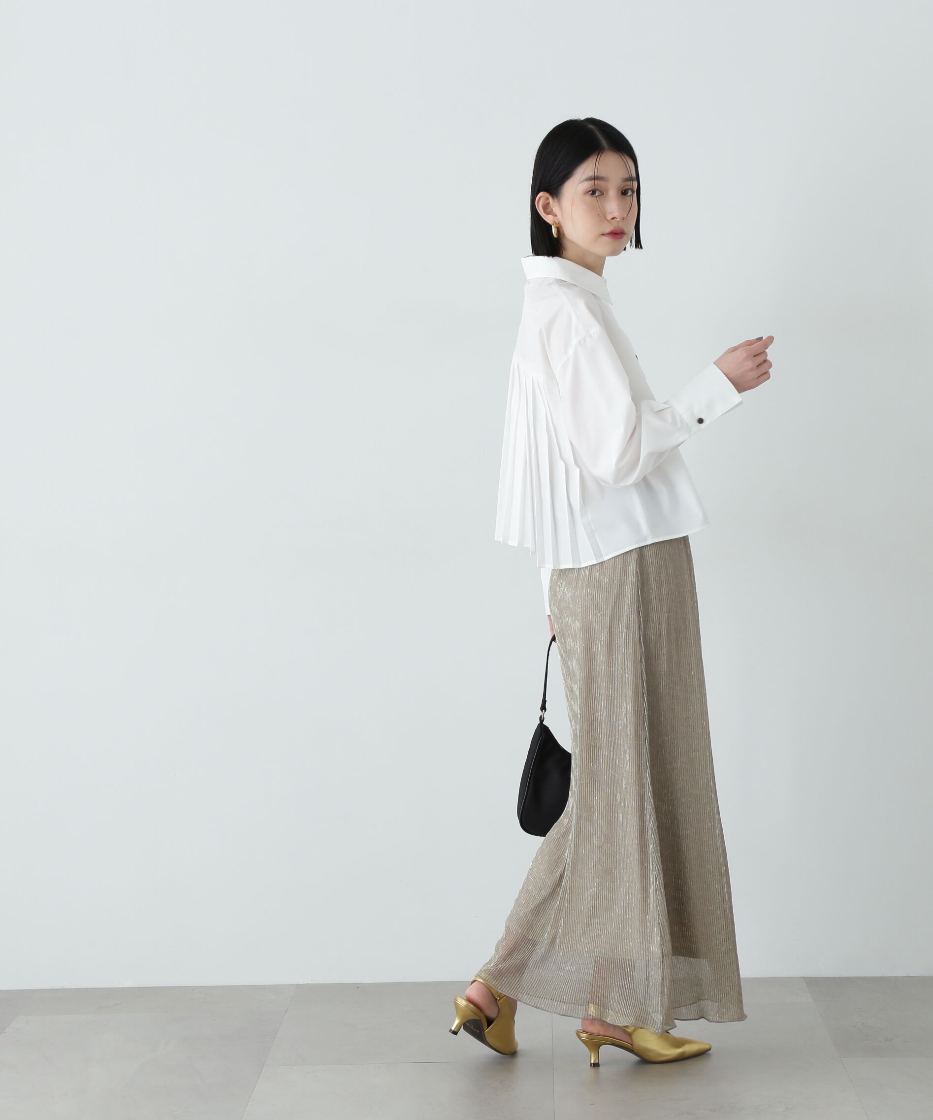  「バックプリーツショートシャツ」|シャツ・ブラウス|