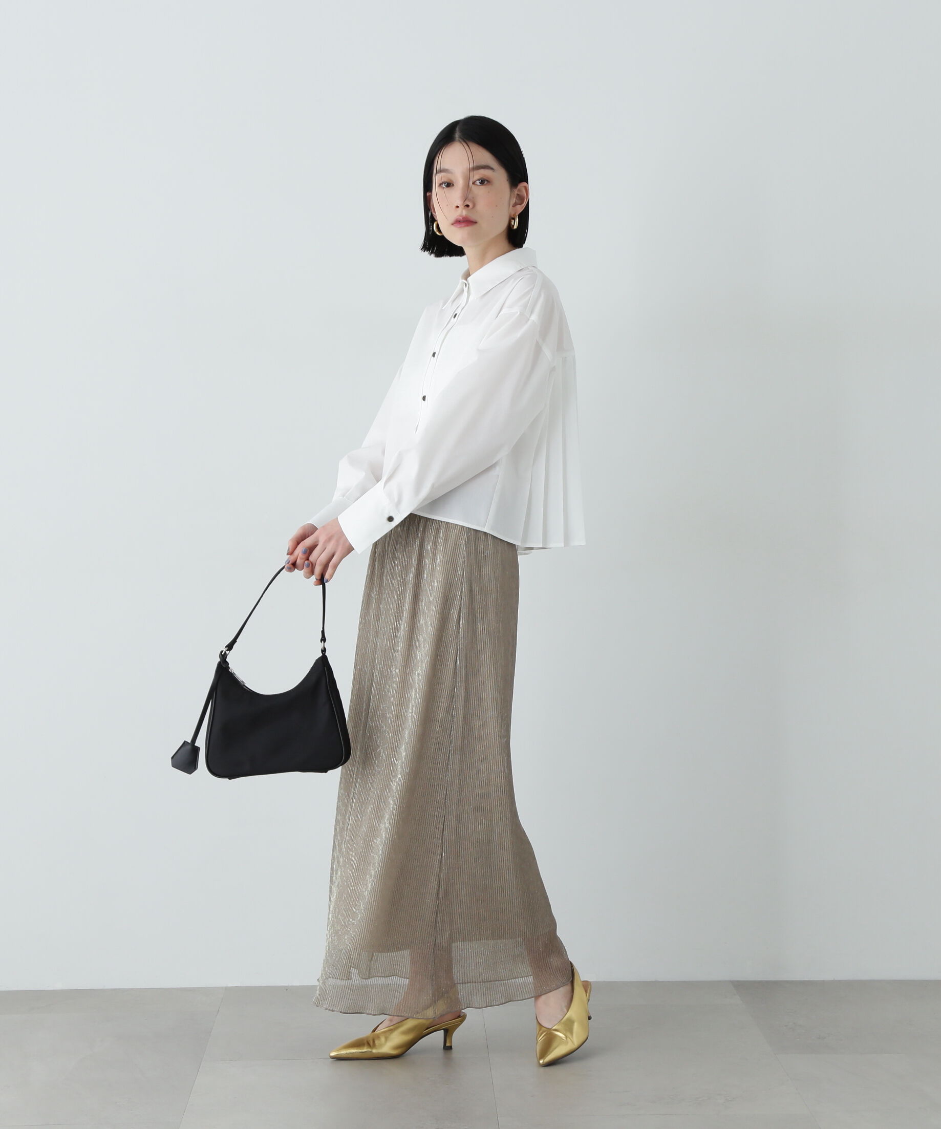  「バックプリーツショートシャツ」|シャツ・ブラウス|