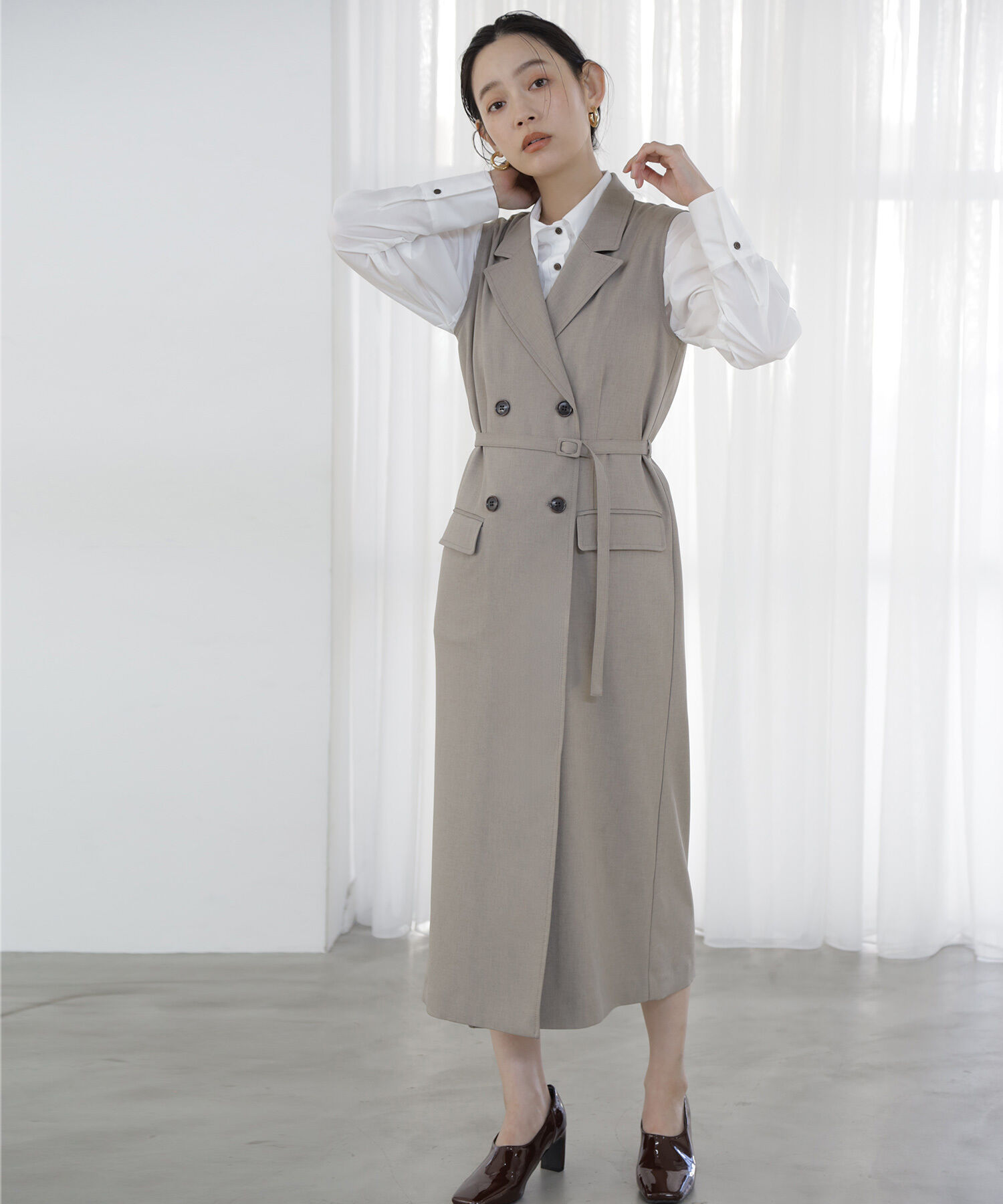  「バックプリーツショートシャツ」|シャツ・ブラウス|