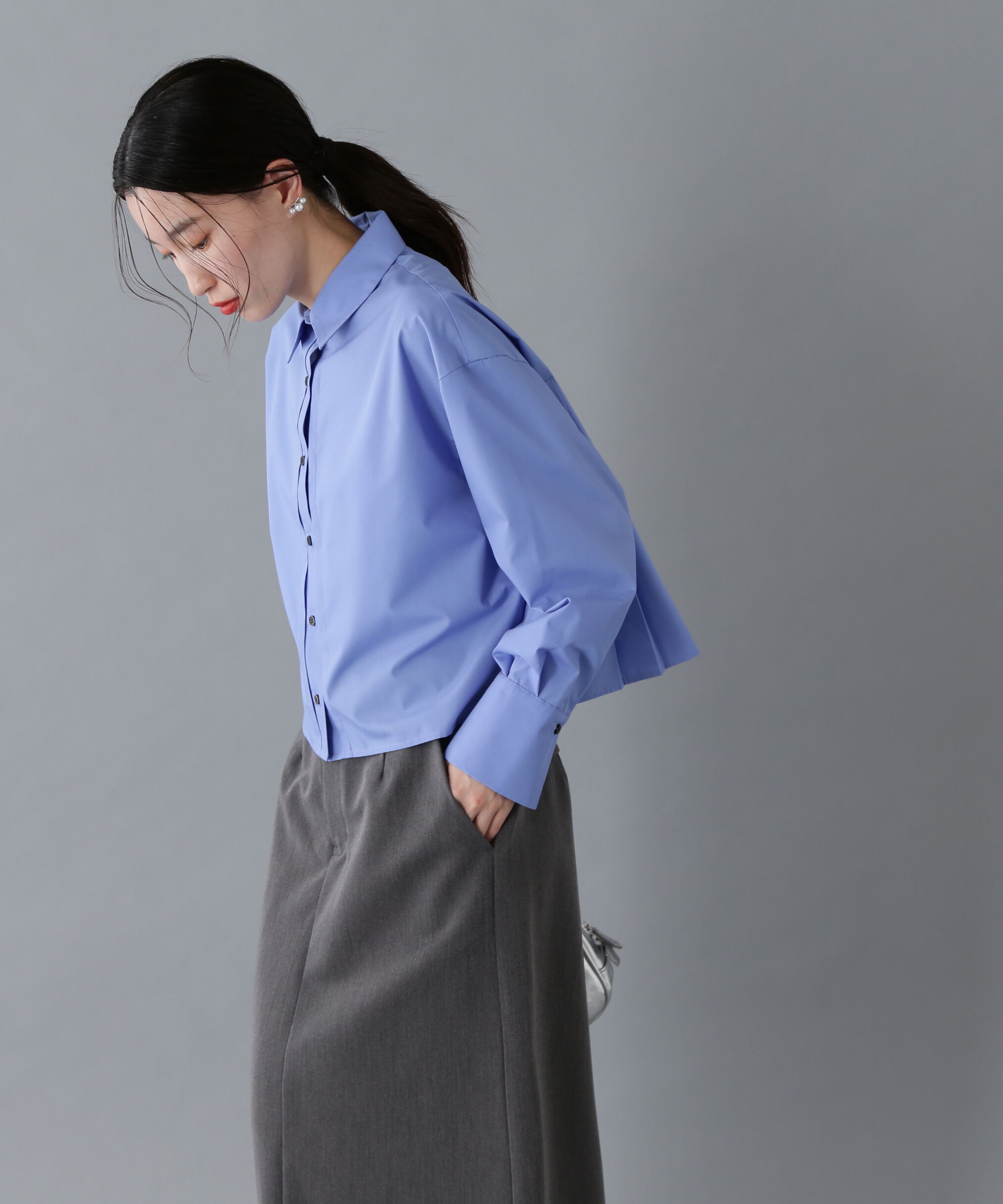  「バックプリーツショートシャツ」|シャツ・ブラウス|