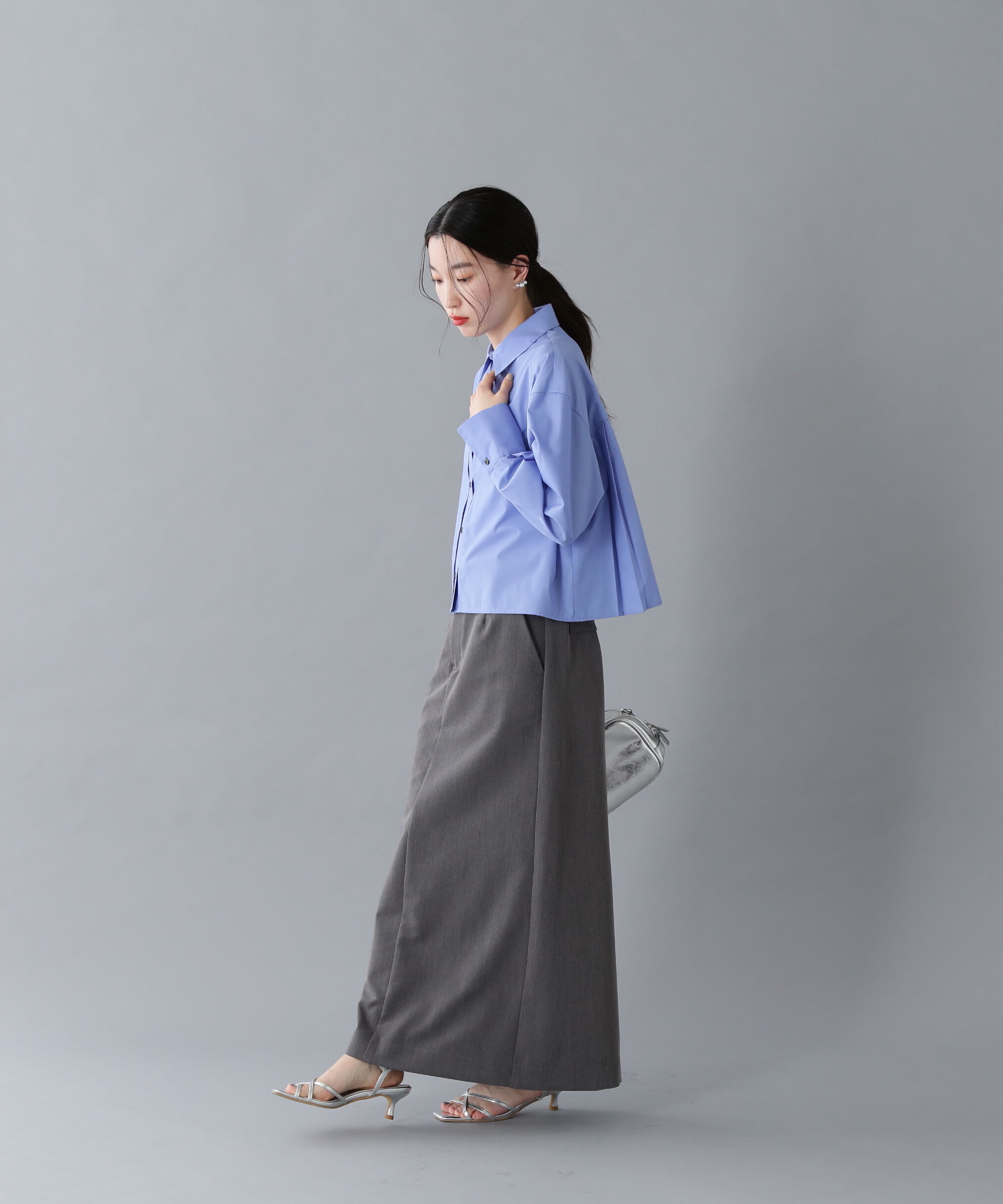  「バックプリーツショートシャツ」|シャツ・ブラウス|