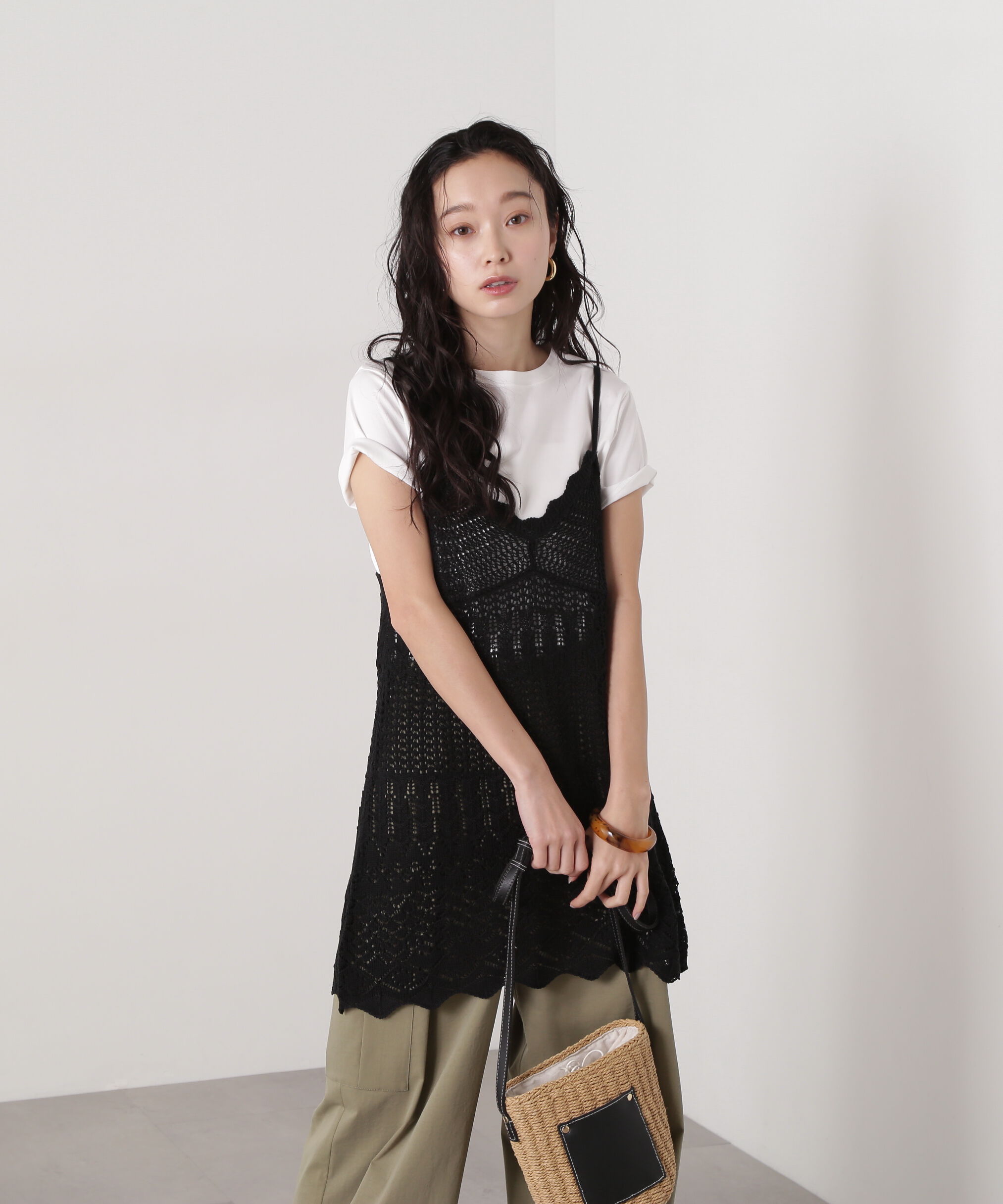  「カギアミ風ニットビスチェ」|ニット・セーター|