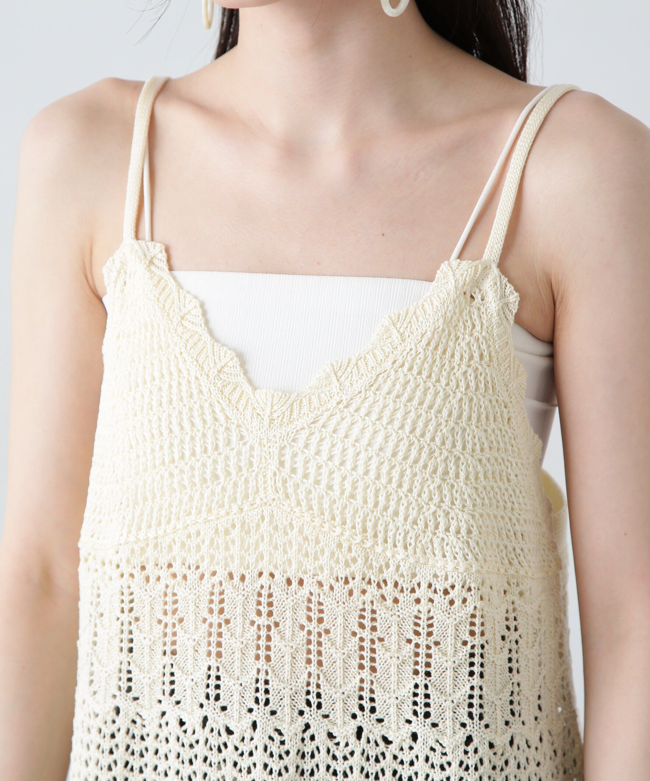  「カギアミ風ニットビスチェ」|ニット・セーター|