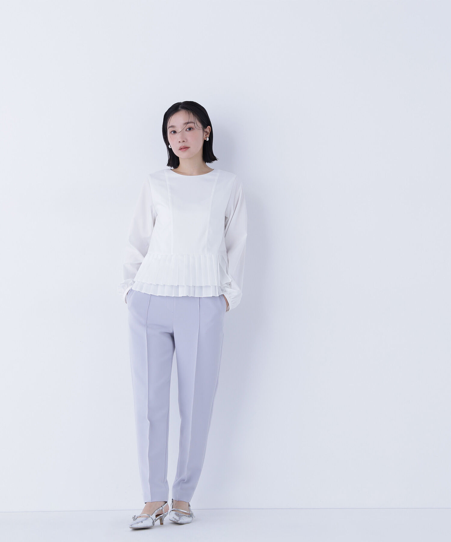  「プリーツヘムブラウス」|シャツ・ブラウス|