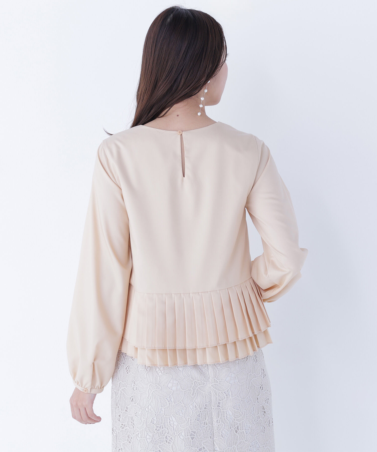  「プリーツヘムブラウス」|シャツ・ブラウス|