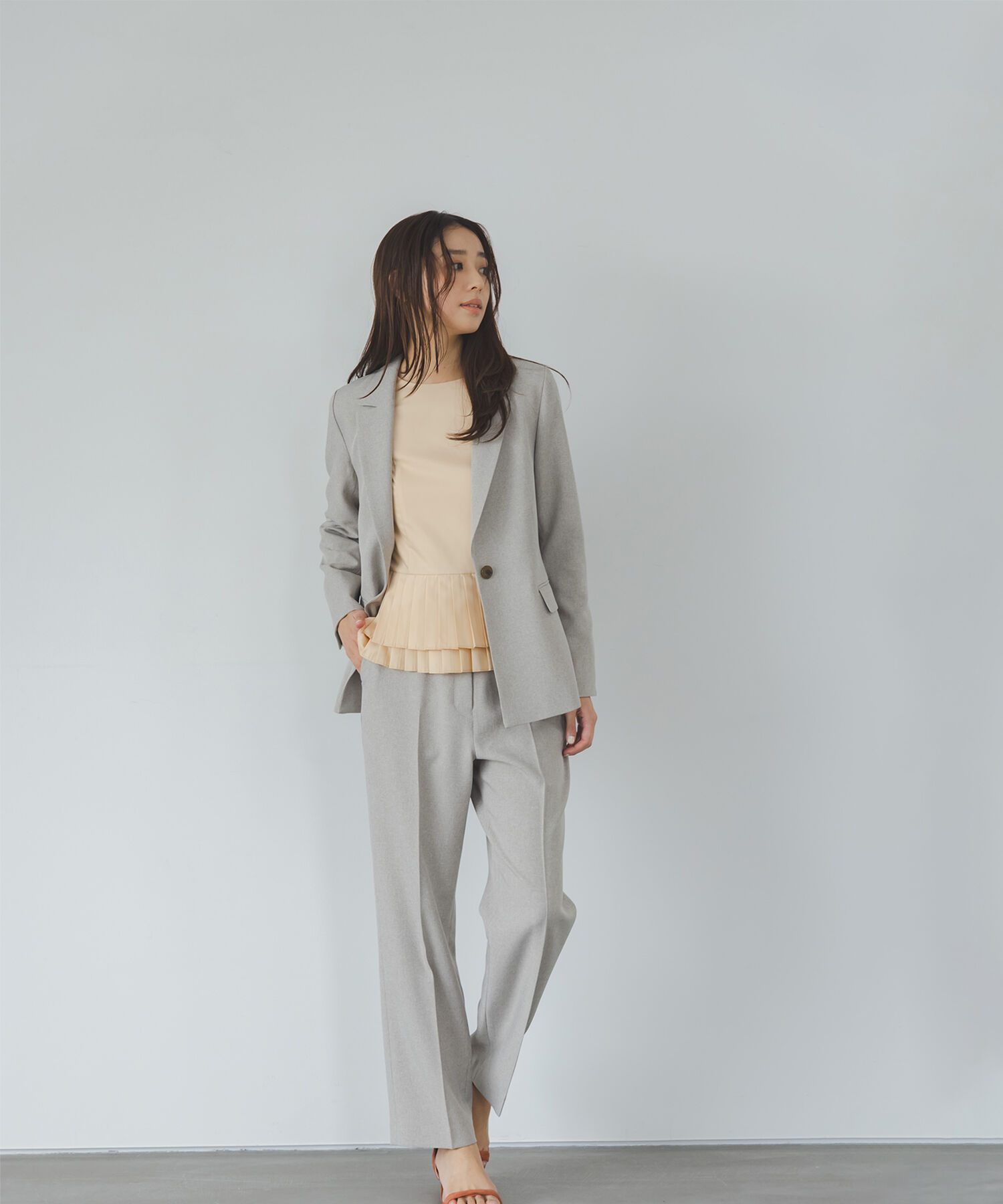  「プリーツヘムブラウス」|シャツ・ブラウス|