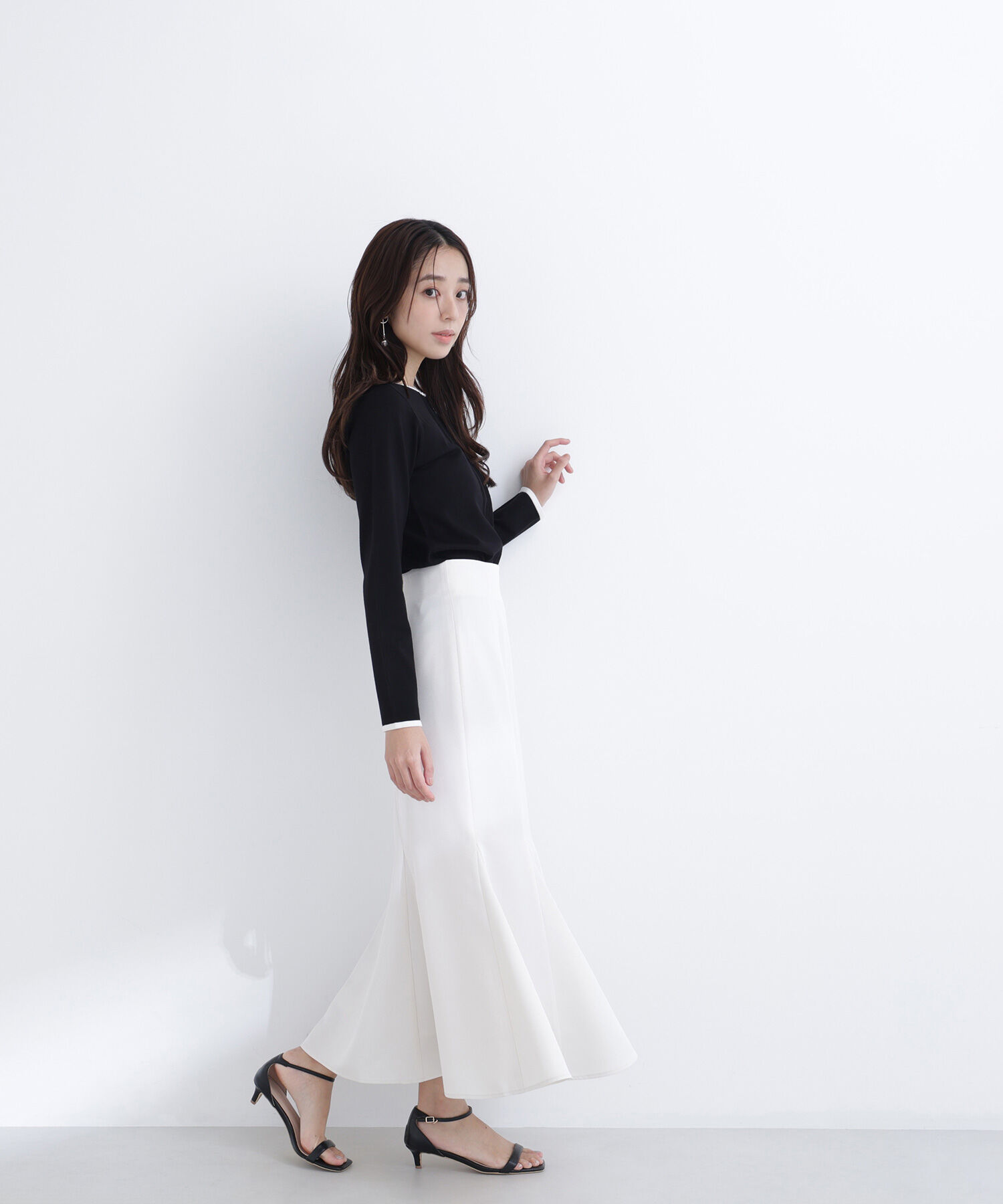  「ヘム切替マーメイドスカート」|スカート|