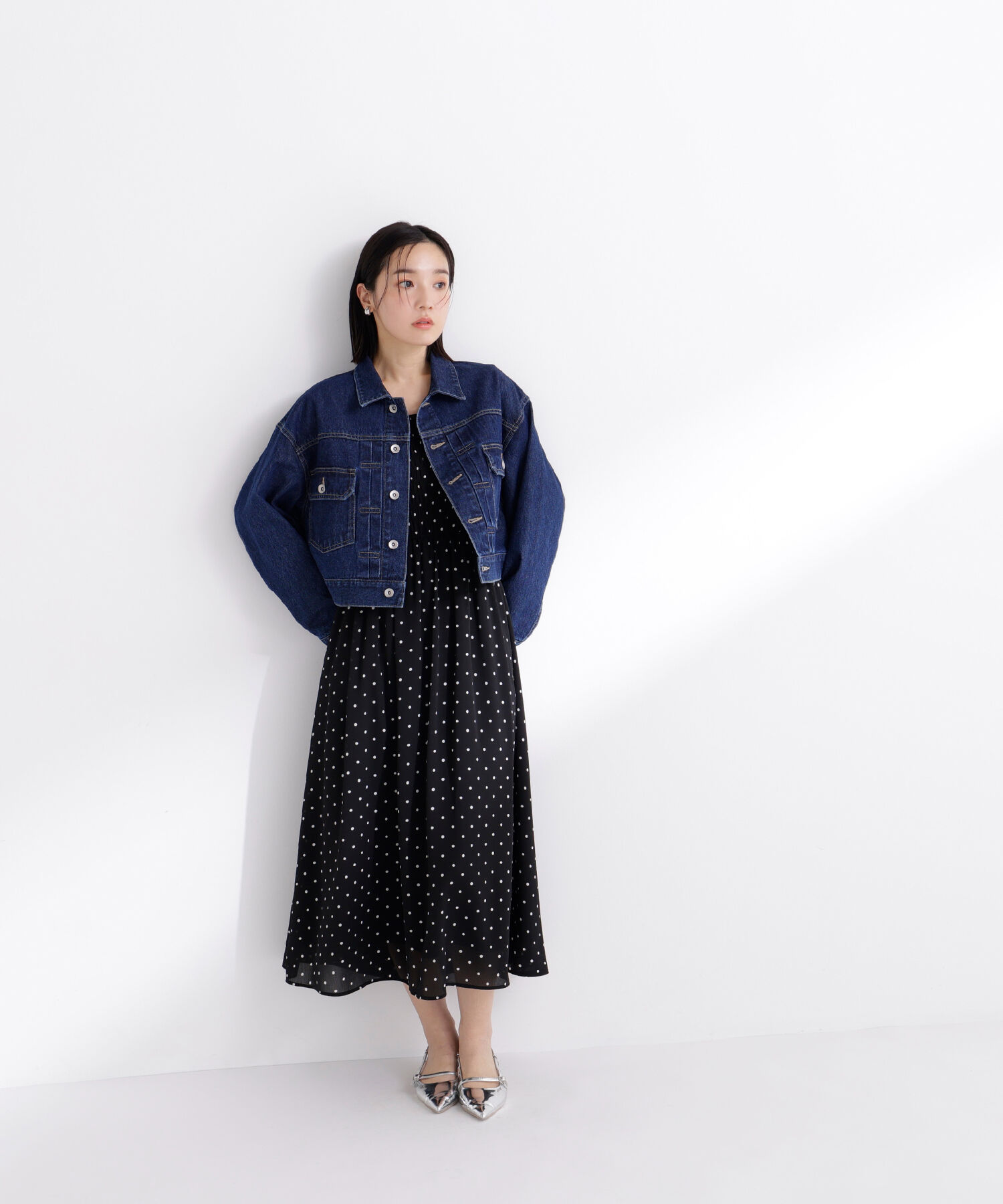  「ショートデニムジャケット」|ブルゾン・スタジャン|