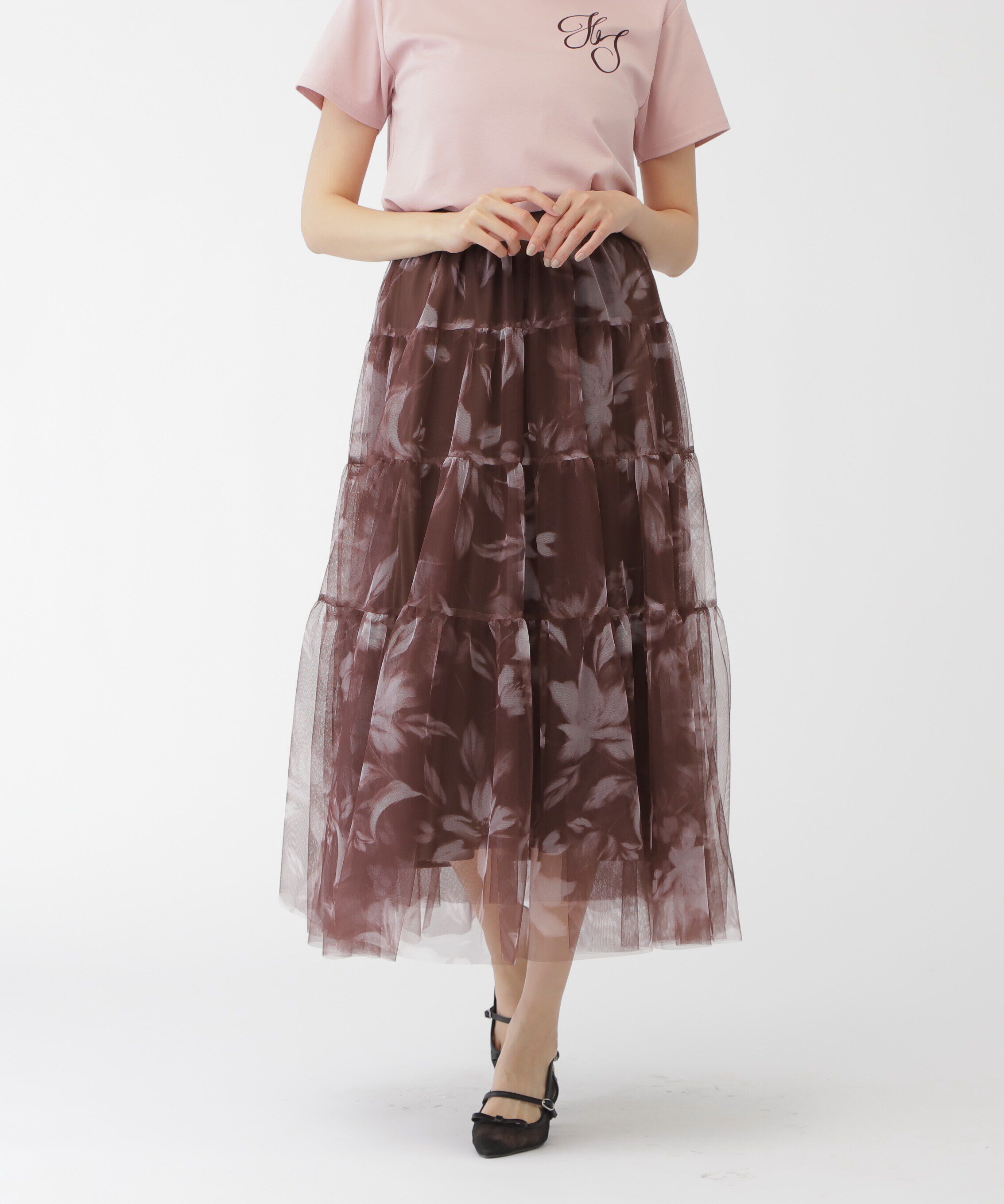  「ティアードチュールスカート」|スカート|