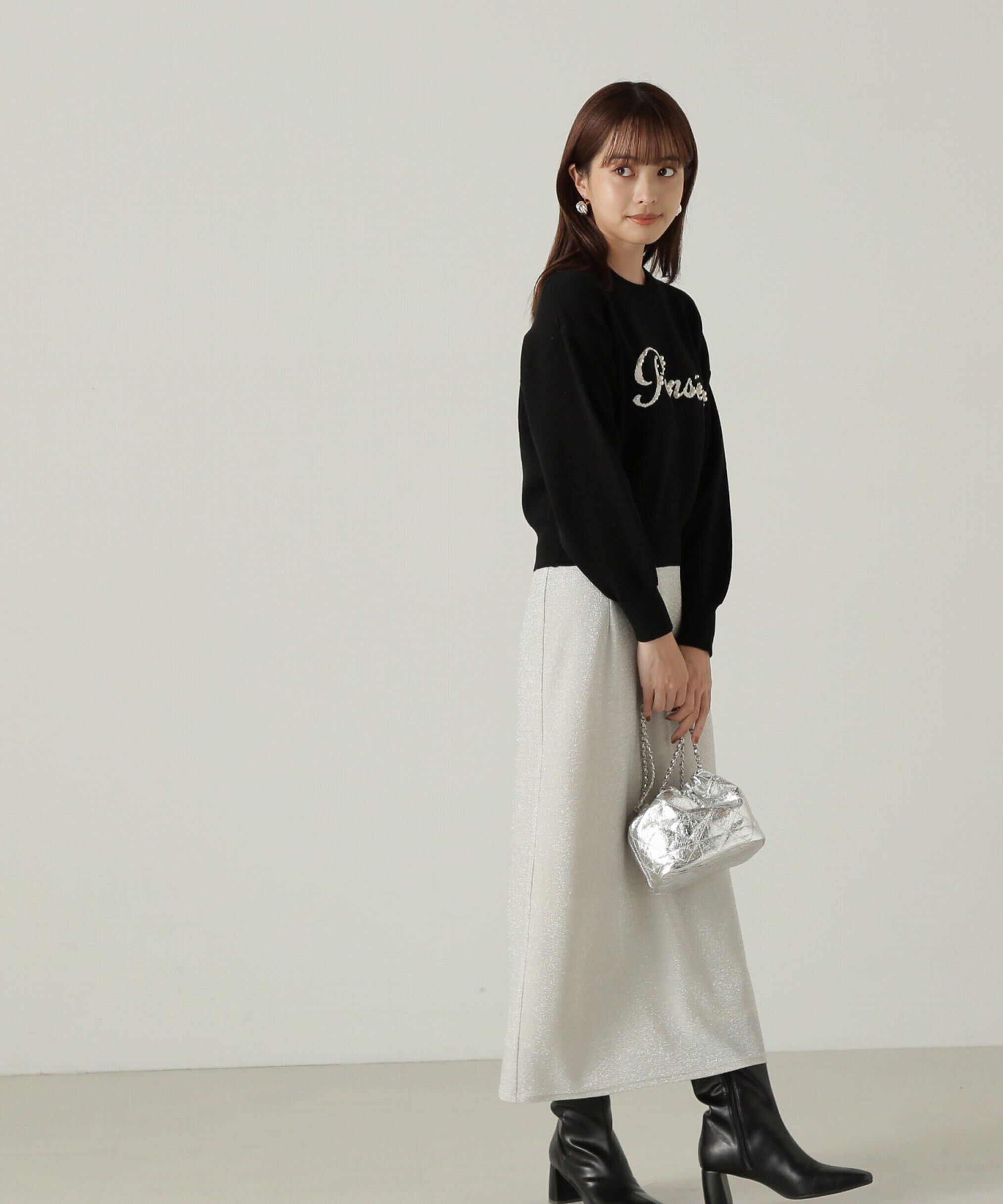 PROPORTION BODY DRESSING「パールロゴニット　WEB限定カラー：ブラウン　24AW」|ニット・セーター|