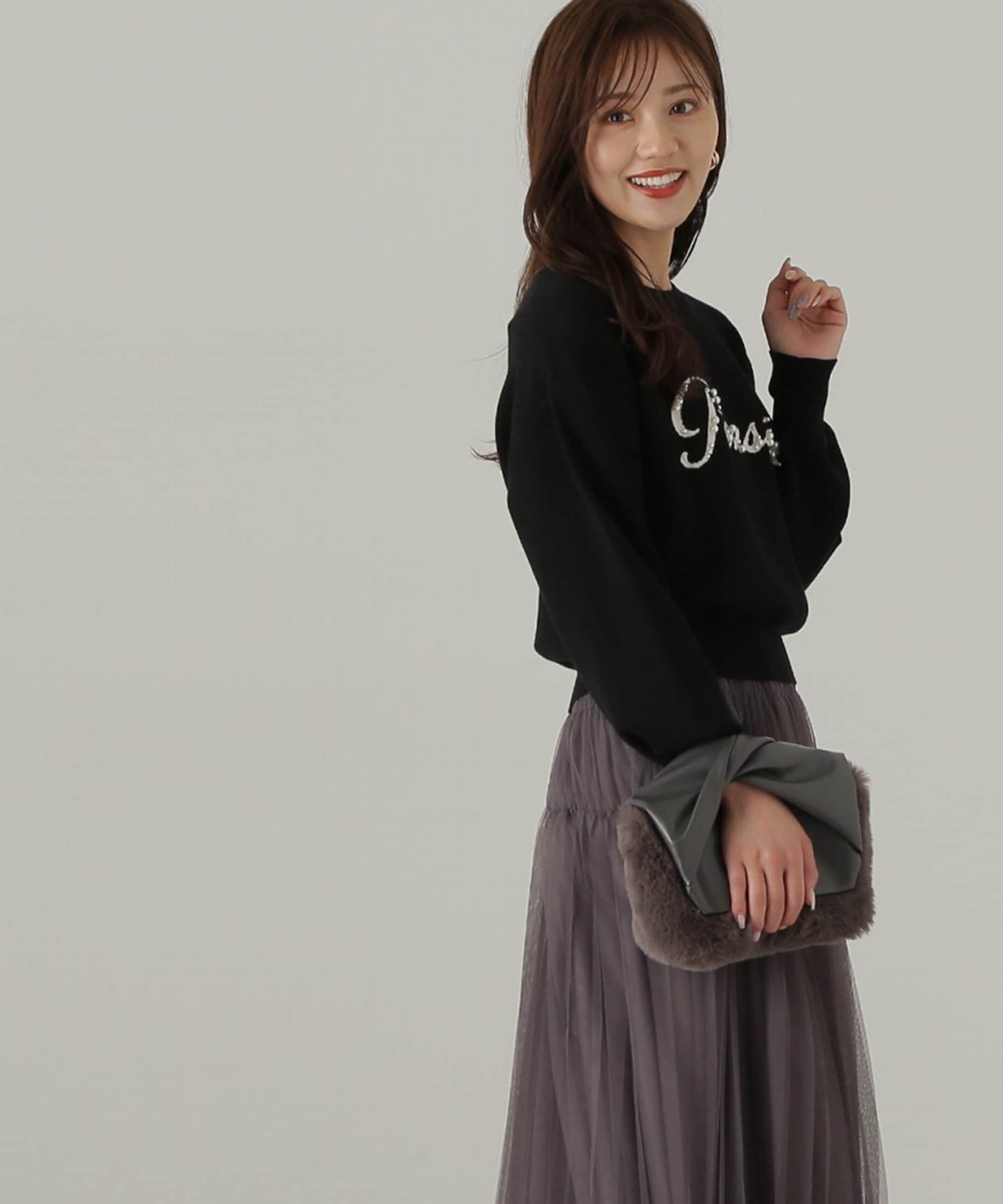 PROPORTION BODY DRESSING「パールロゴニット　WEB限定カラー：ブラウン　24AW」|ニット・セーター|