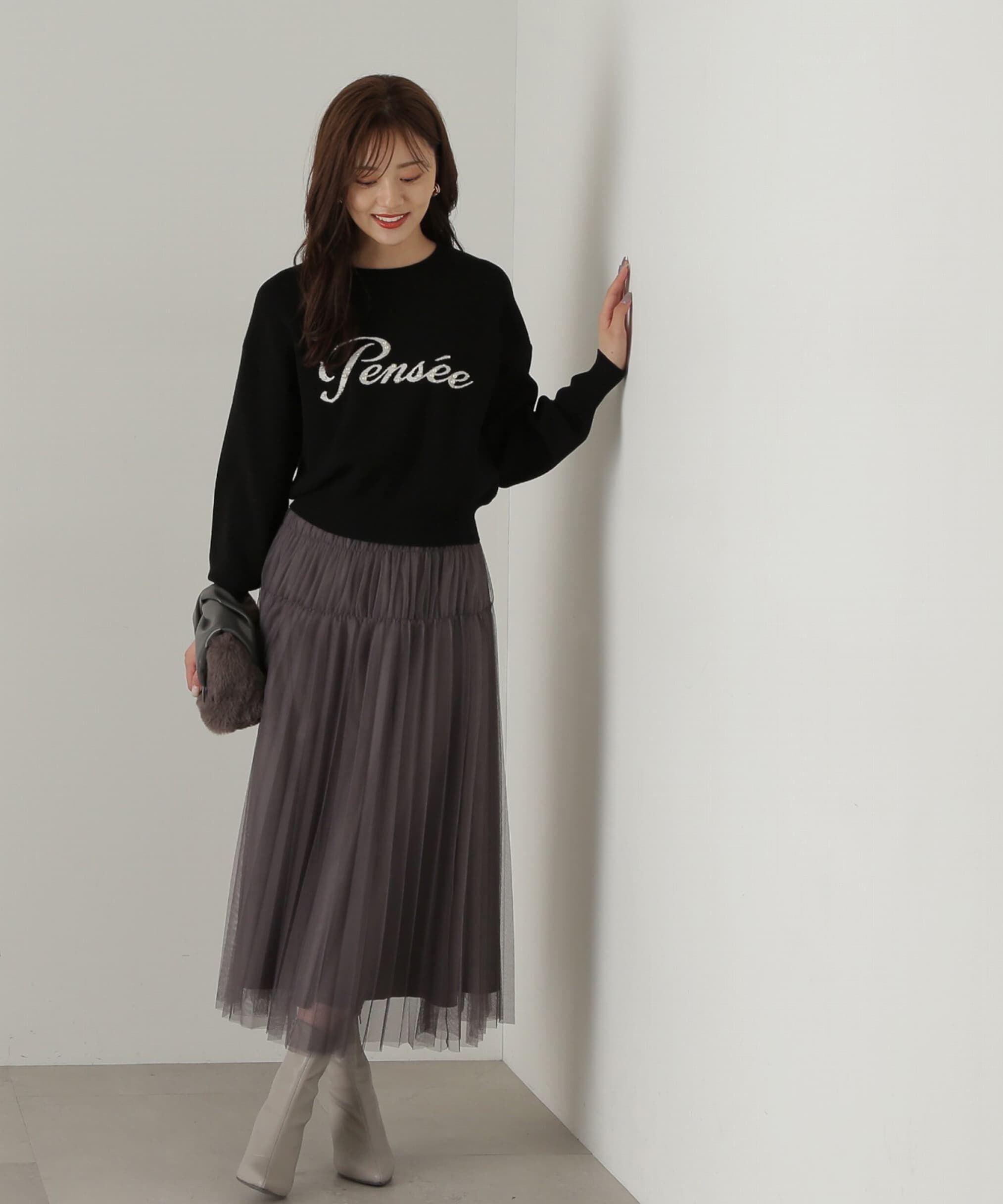 PROPORTION BODY DRESSING「パールロゴニット　WEB限定カラー：ブラウン　24AW」|ニット・セーター|