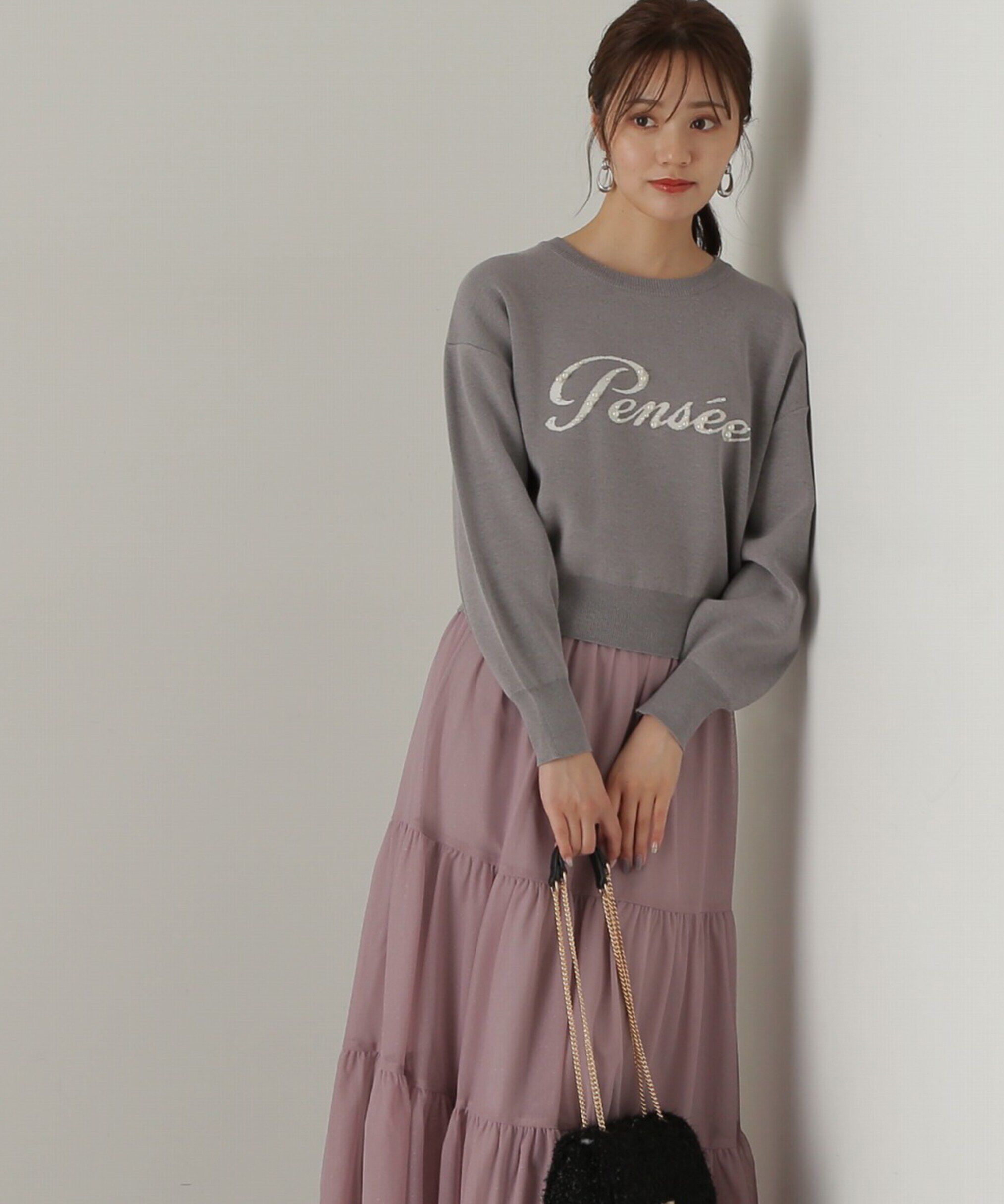 PROPORTION BODY DRESSING「パールロゴニット　WEB限定カラー：ブラウン　24AW」|ニット・セーター|