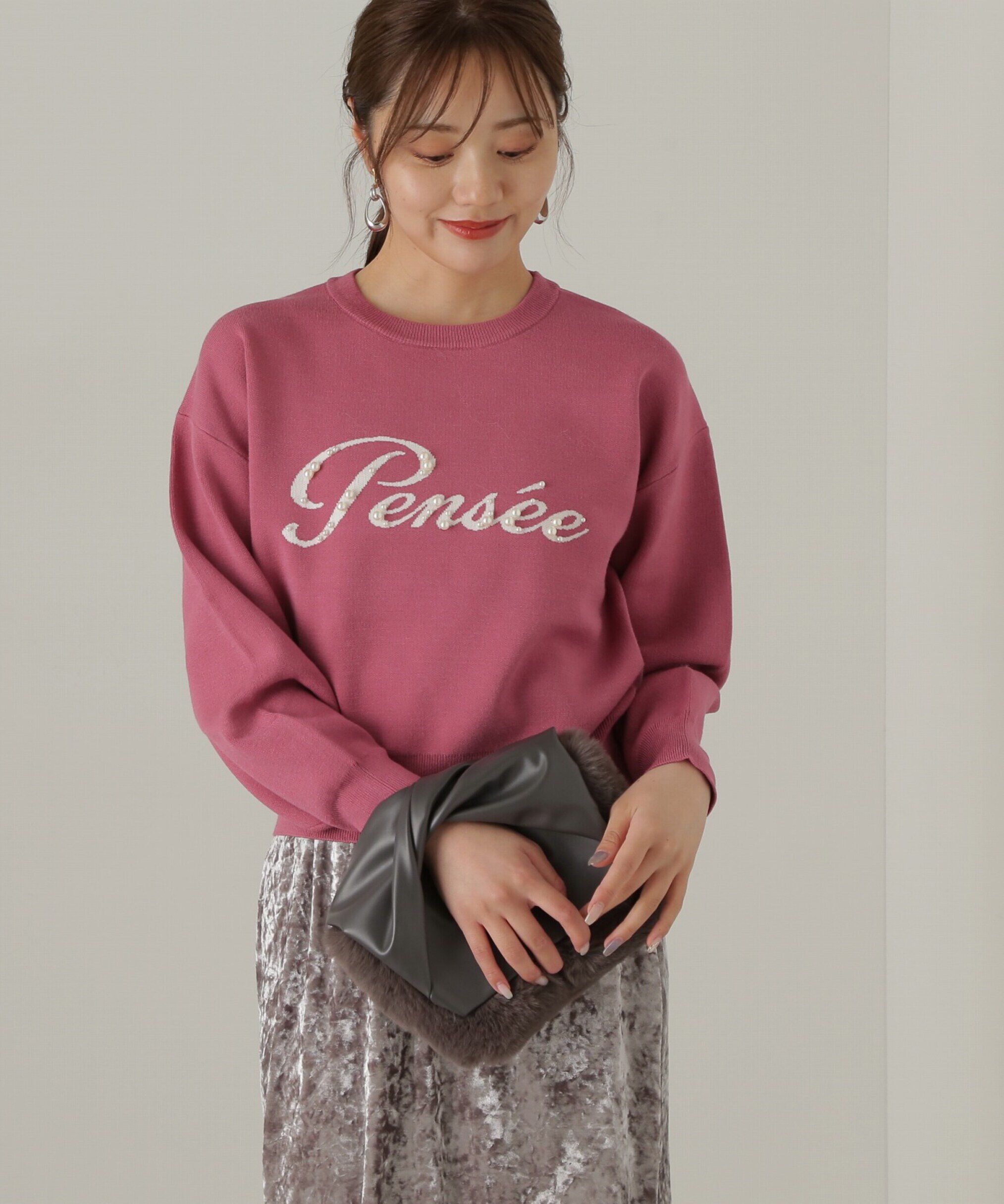 PROPORTION BODY DRESSING「パールロゴニット　WEB限定カラー：ブラウン　24AW」|ニット・セーター|