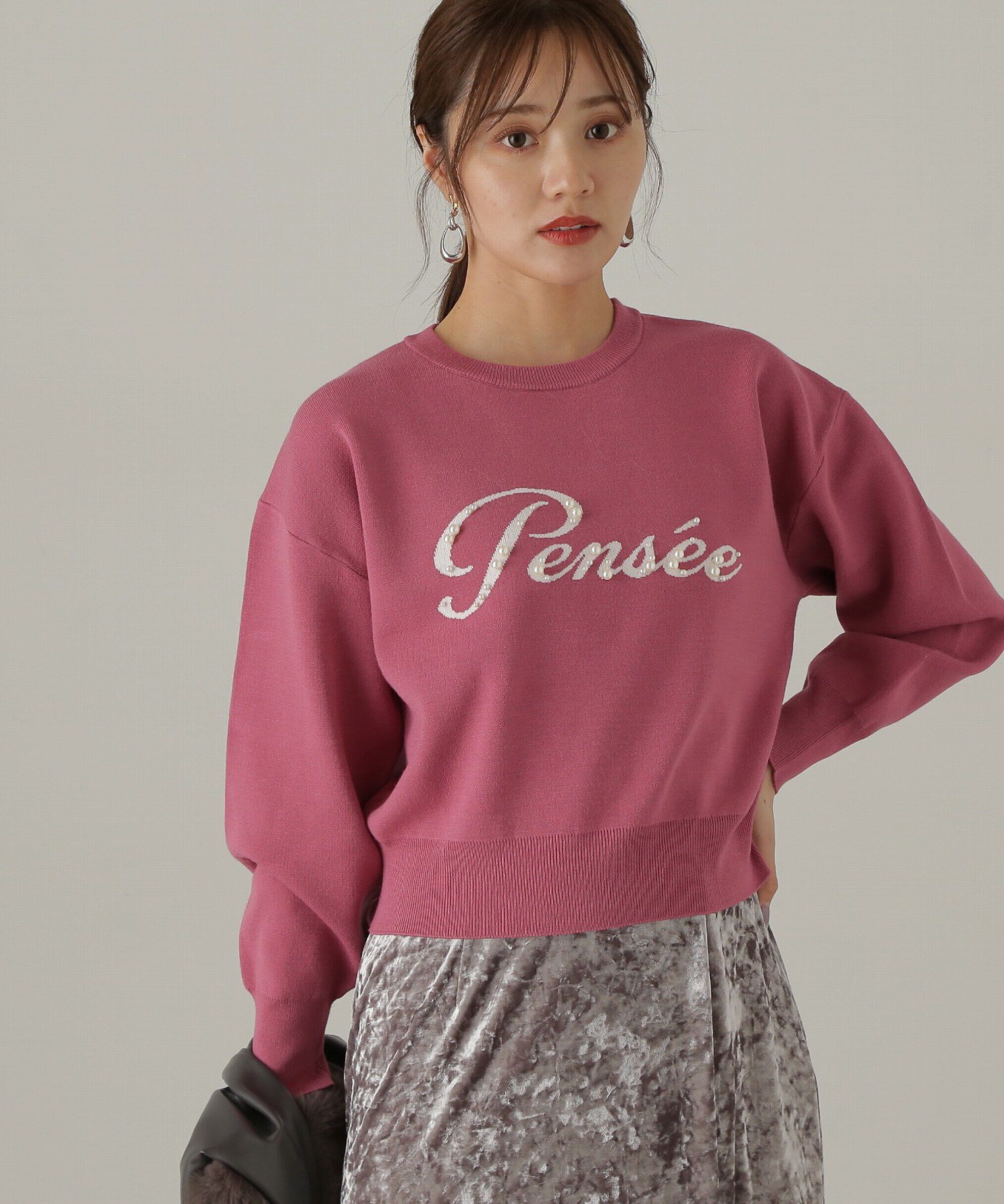 PROPORTION BODY DRESSING「パールロゴニット　WEB限定カラー：ブラウン　24AW」|ニット・セーター|