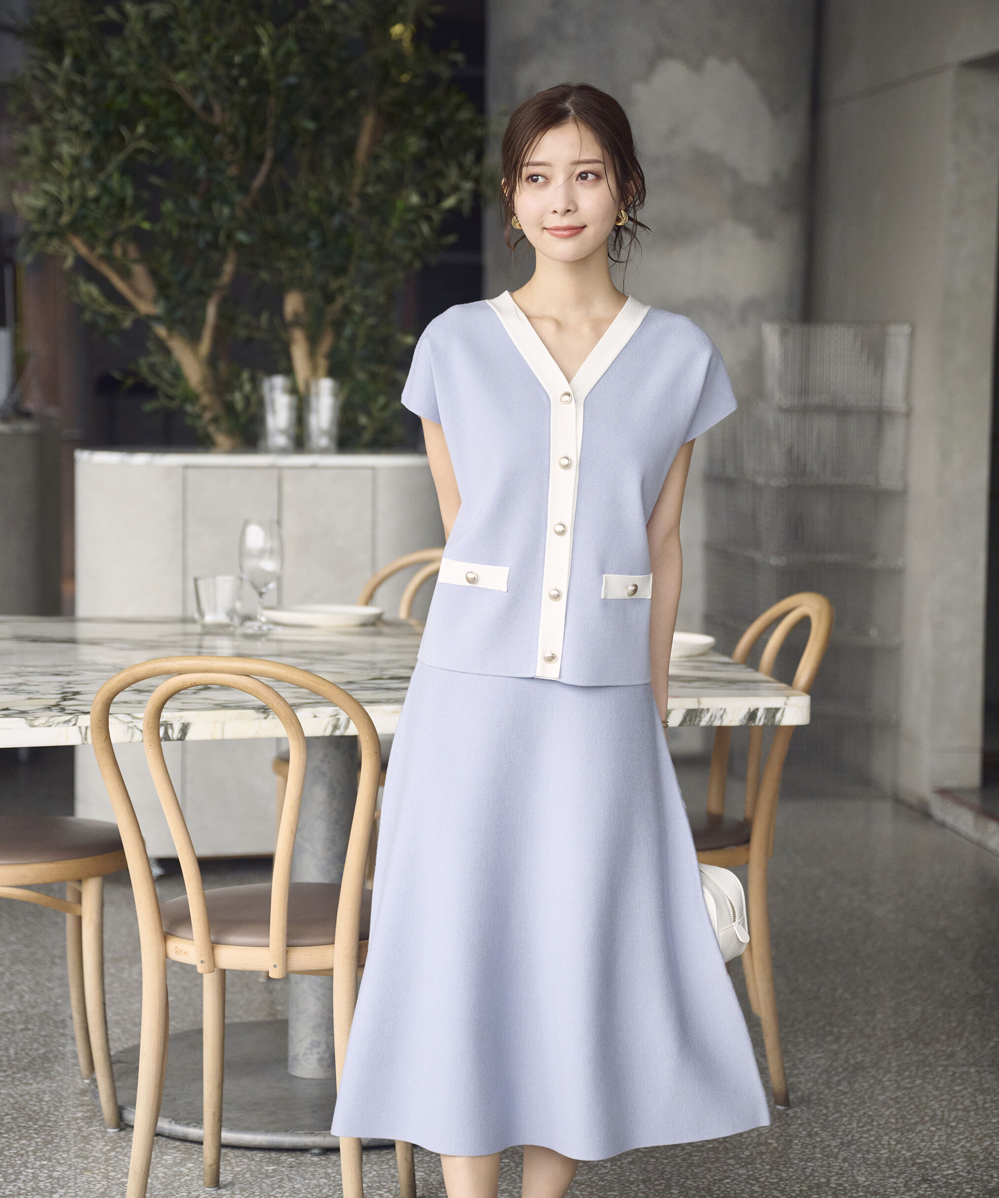 PROPORTION BODY DRESSING「ニットベストセットアップ」|ワンピース|ブルー&times;ホワイ