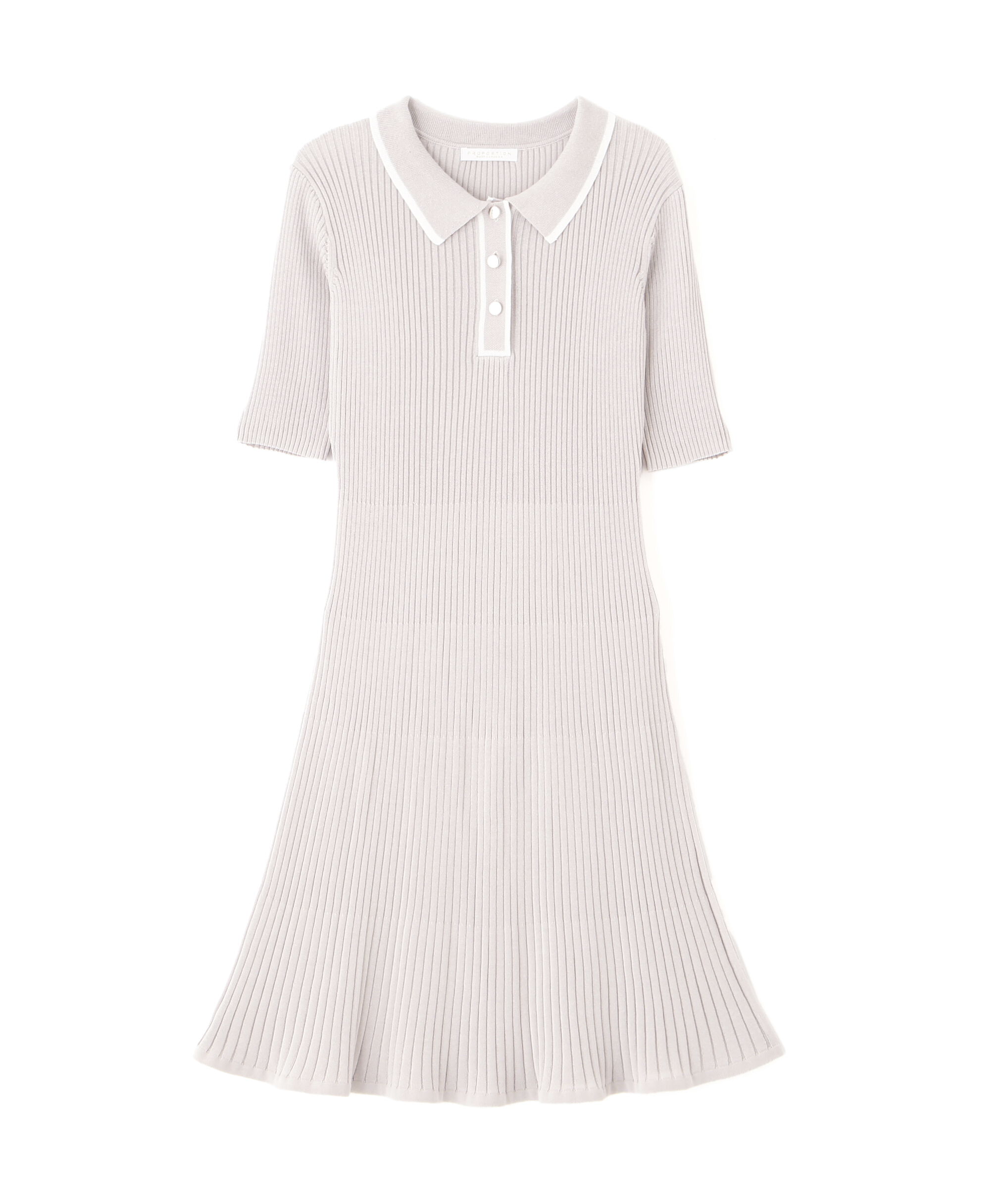 PROPORTION BODY DRESSING「ポロ襟リブミニニットワンピース」|ワンピース|