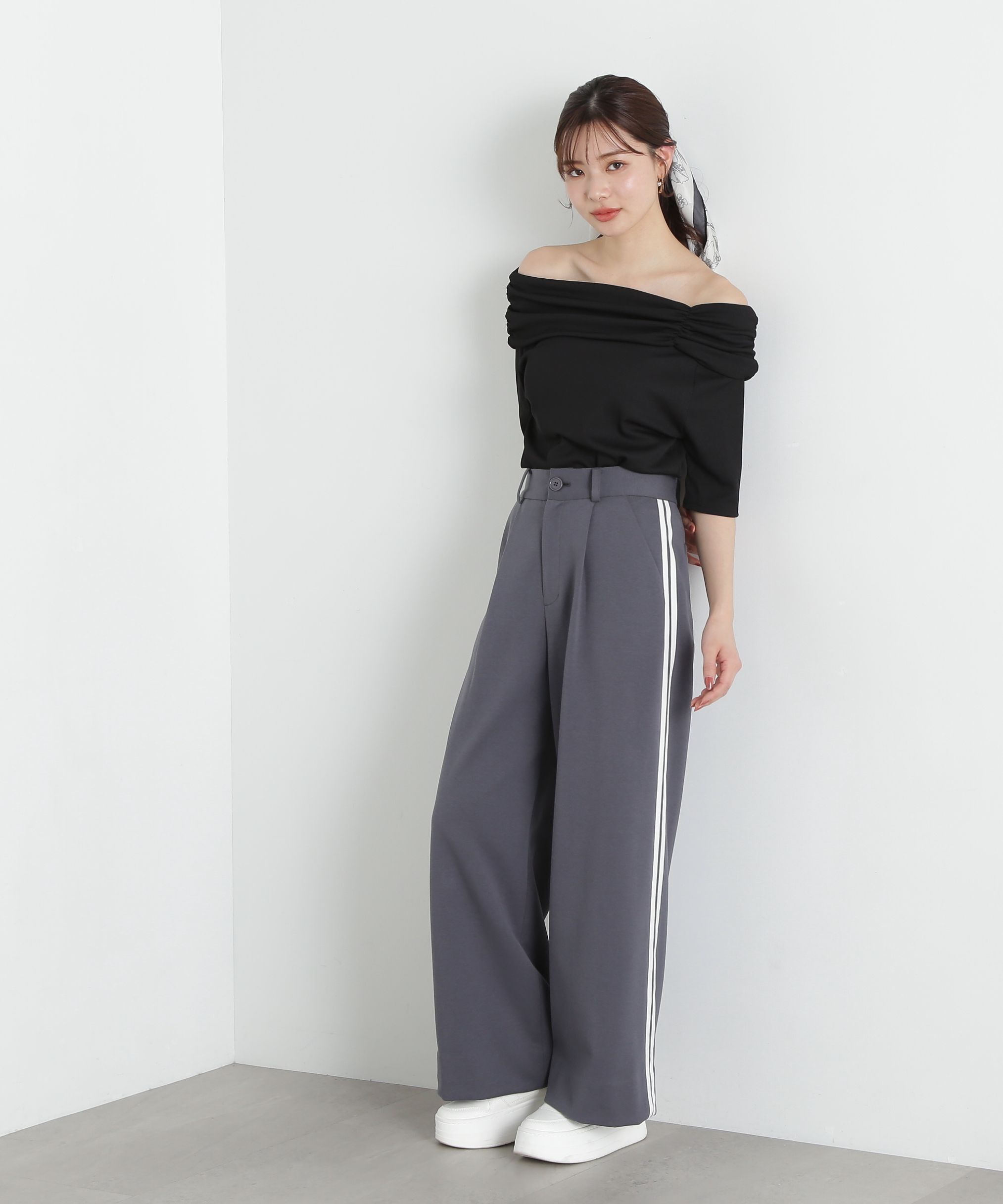 PROPORTION BODY DRESSING「デザインオフショルカットソー」|Tシャツ・カットソー|