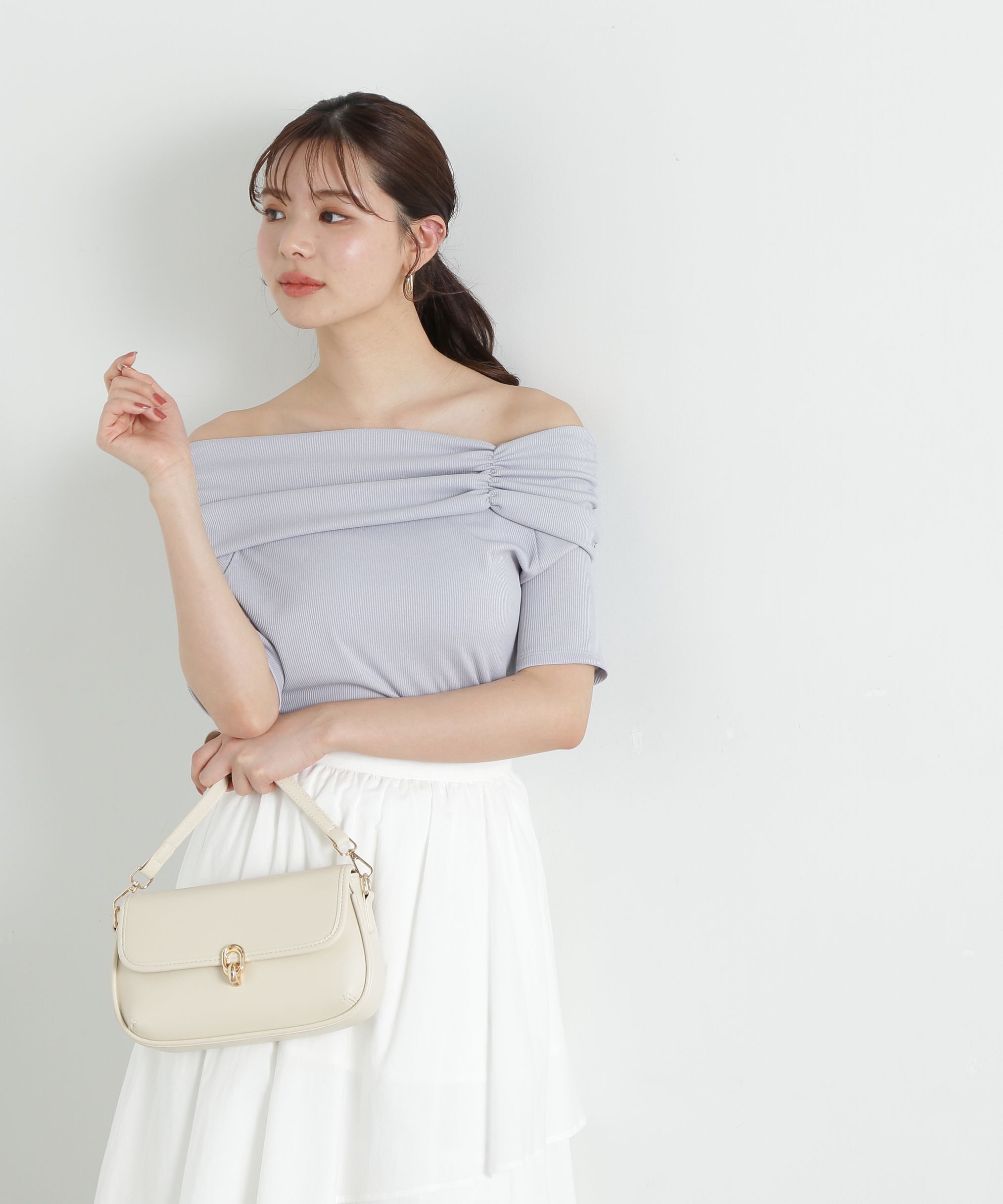 PROPORTION BODY DRESSING「デザインオフショルカットソー」|Tシャツ・カットソー|