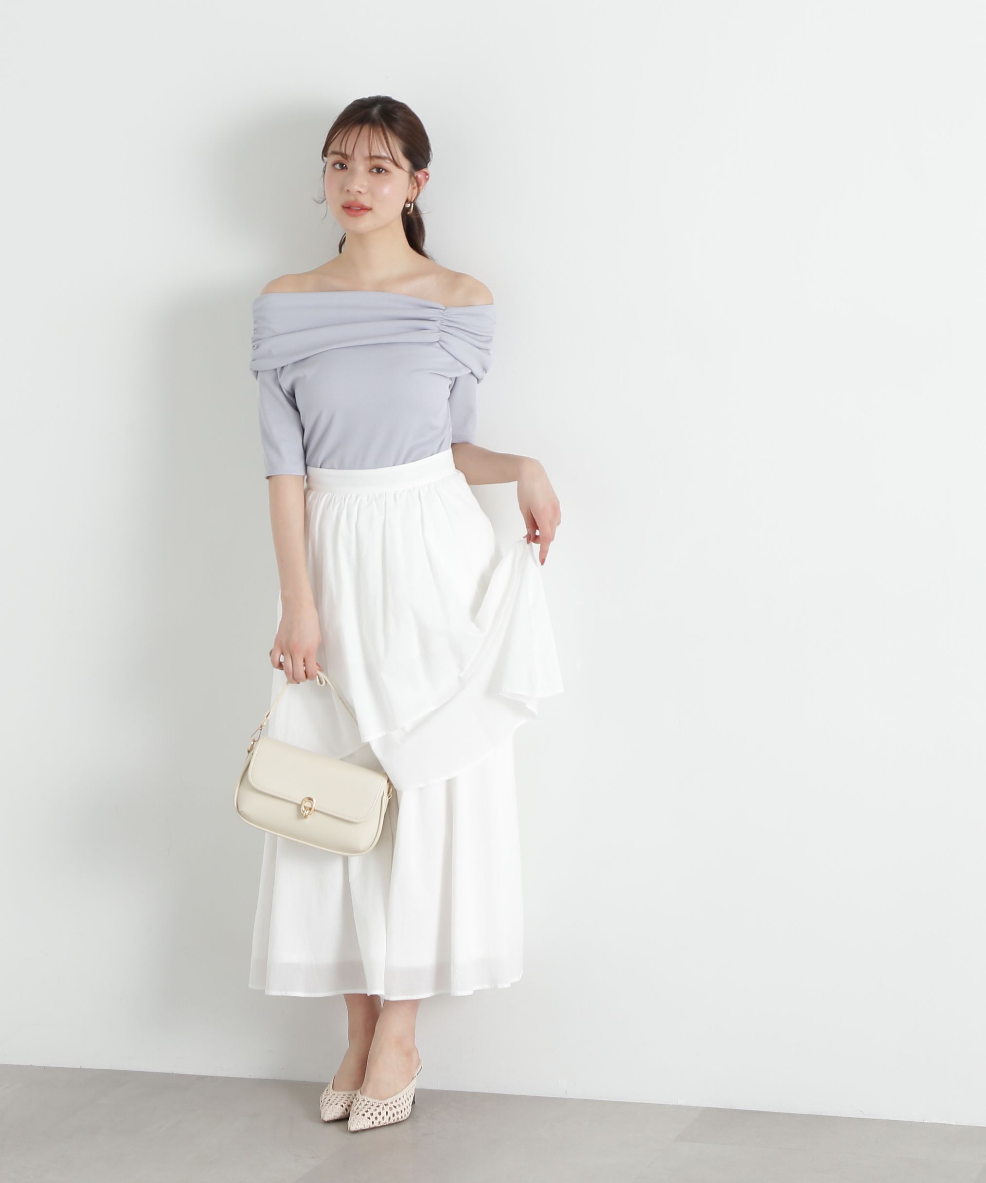 PROPORTION BODY DRESSING「デザインオフショルカットソー」|Tシャツ・カットソー|