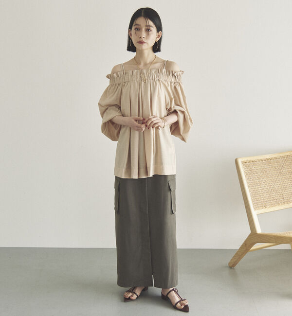 Doux archives「オフショルフリルブラウス」|シャツ・ブラウス|