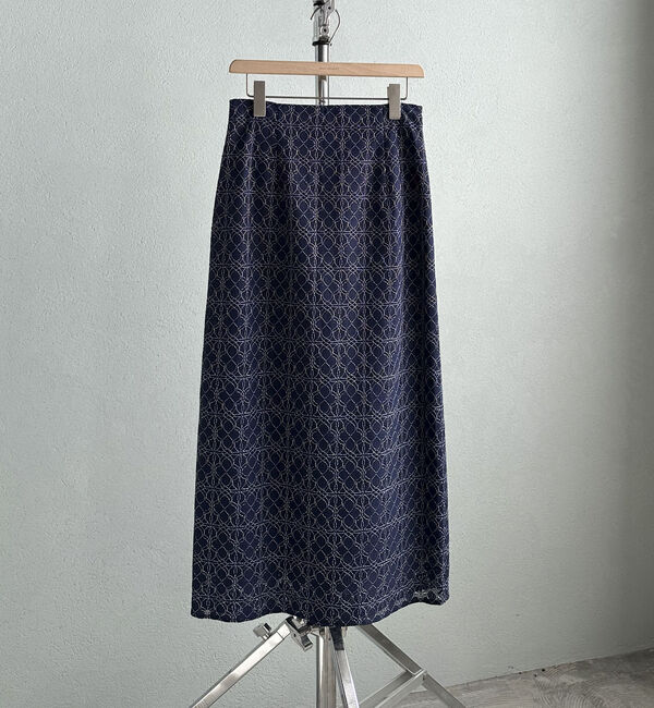 Doux archives「コードレースタイトスカート」|スカート|NAVY