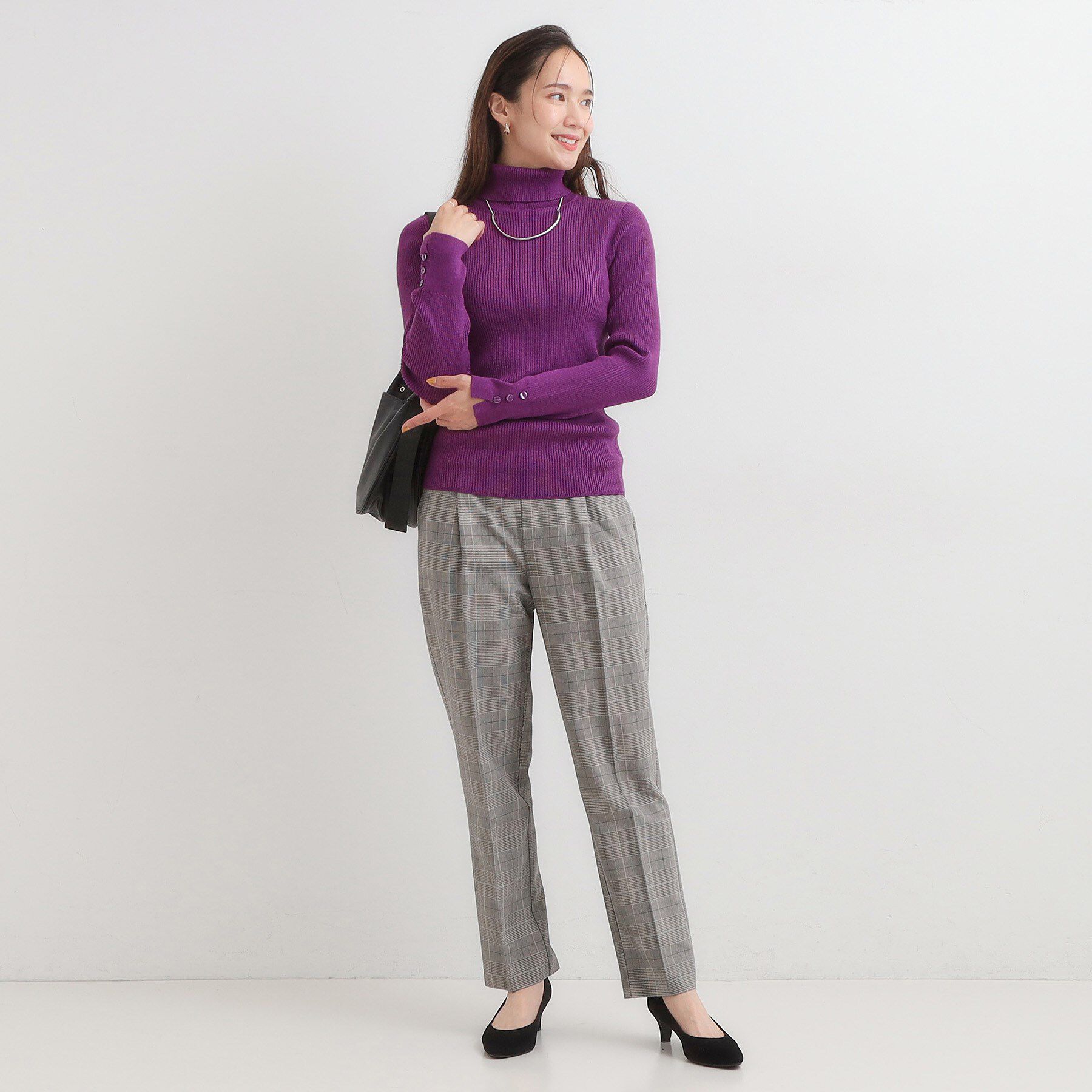 SHOO･LA･RUE「【絶妙なゆるピタ/洗濯機可】ちくちくしにくい リブタートルネック やわらかニット【CIRCRIC】」|ニット・セーター|