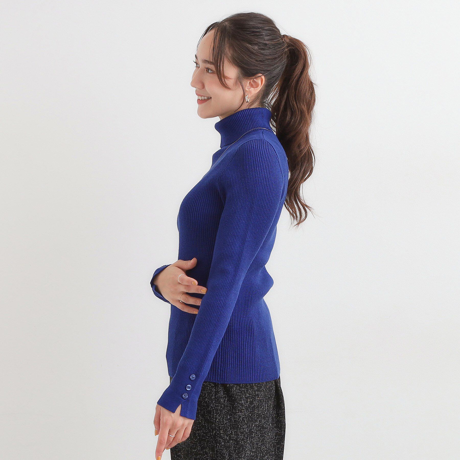 SHOO･LA･RUE「【絶妙なゆるピタ/洗濯機可】ちくちくしにくい リブタートルネック やわらかニット【CIRCRIC】」|ニット・セーター|